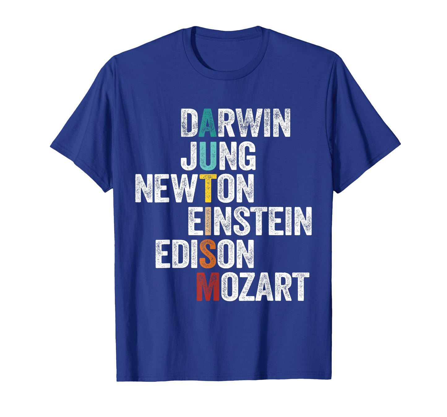 Autism Awareness Darwin Jung Newton Einstein Edison Mozart T-Shirt