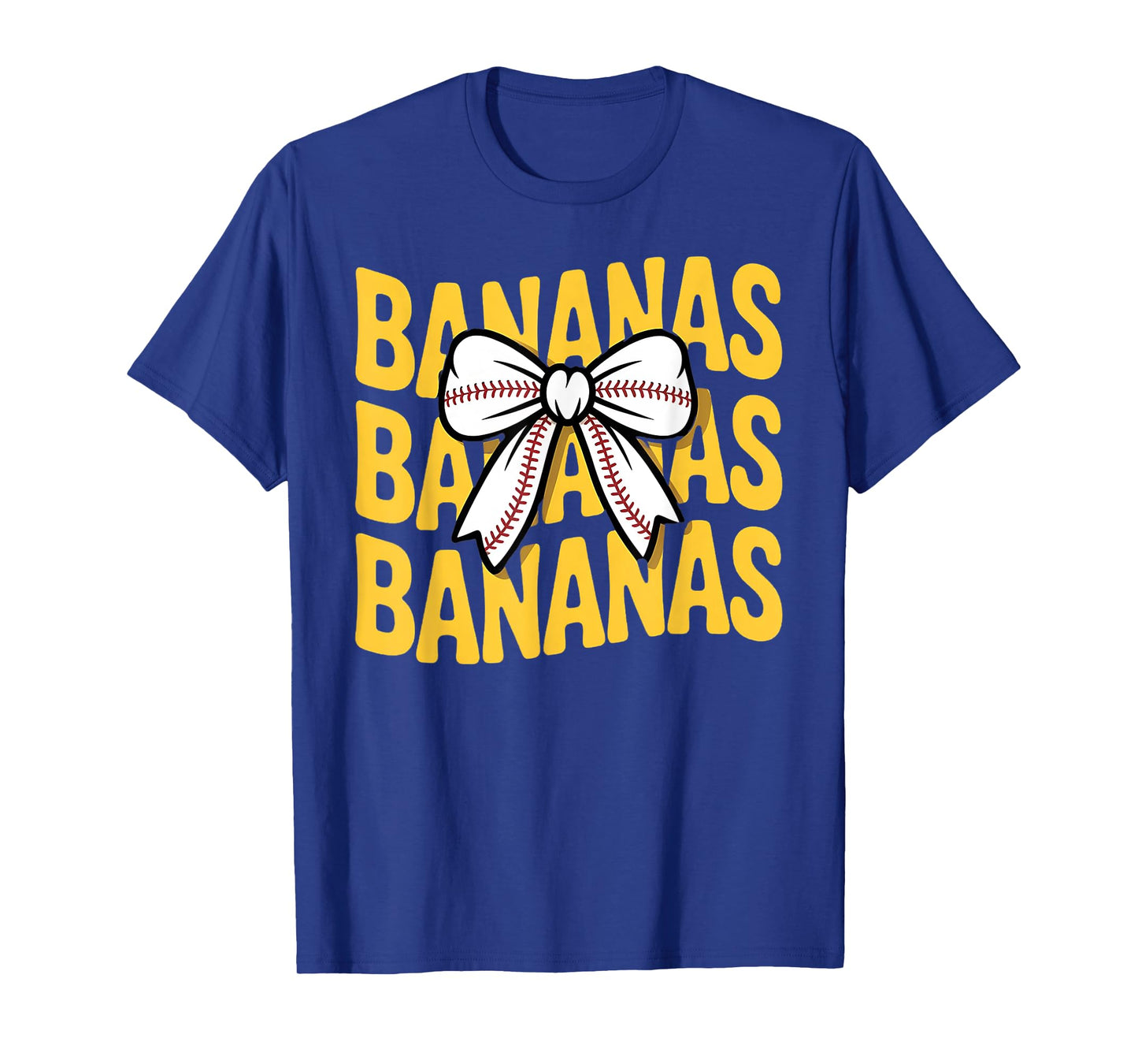 Retro Bananas Last Name Coquette Bow Women Girls kids T-Shirt
