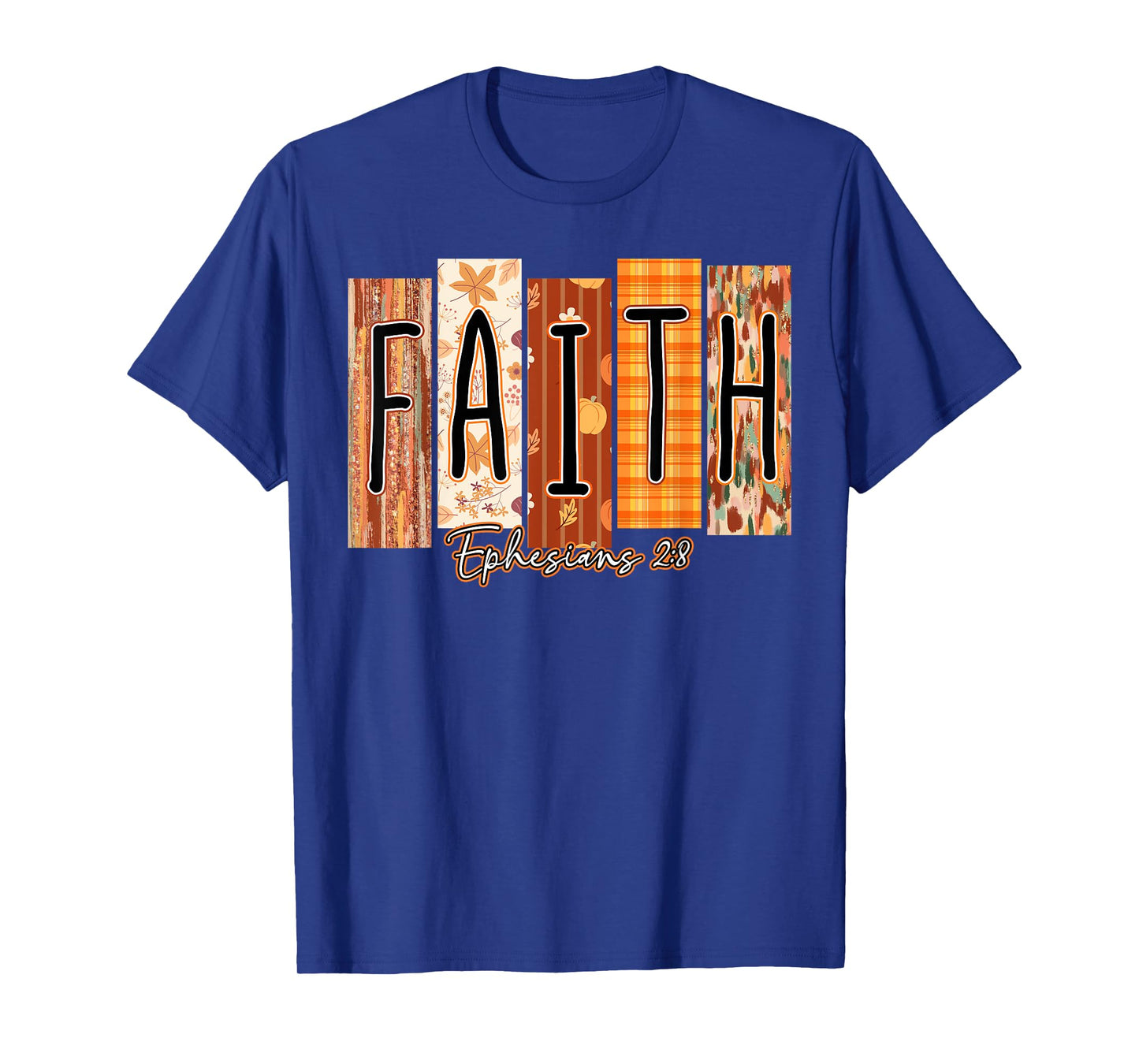 Faith Ephesians 2:8 Bible Verse Fall Christian Pumpkin T-Shirt
