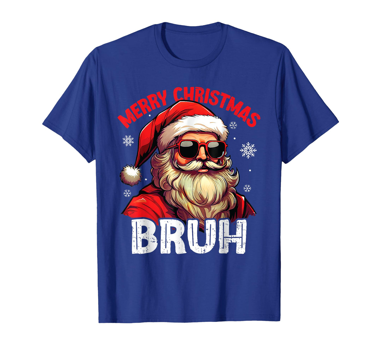 Merry Christmas Bruh Funny Santa Claus Retro Men Women Kids T-Shirt
