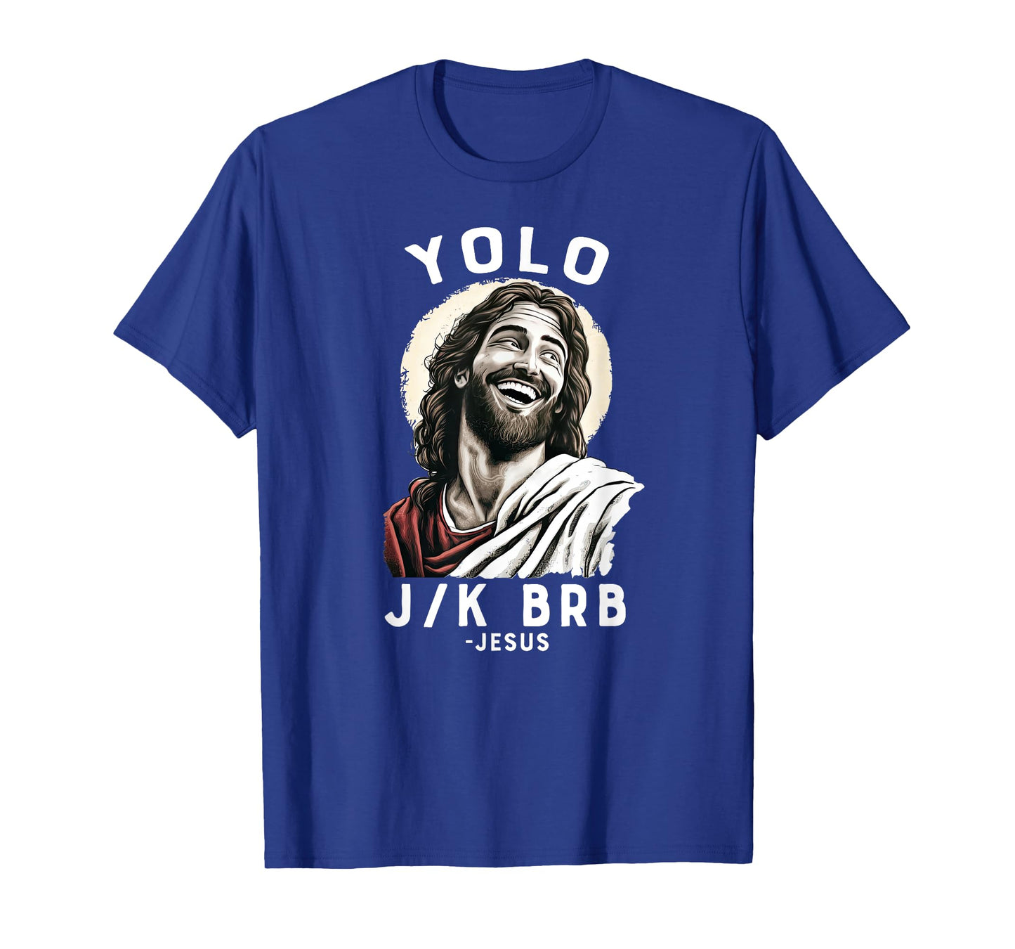 Team Jesus 28:6 Funny Christian Easter Jesus YOLO JK BRB T-Shirt - Black, Small