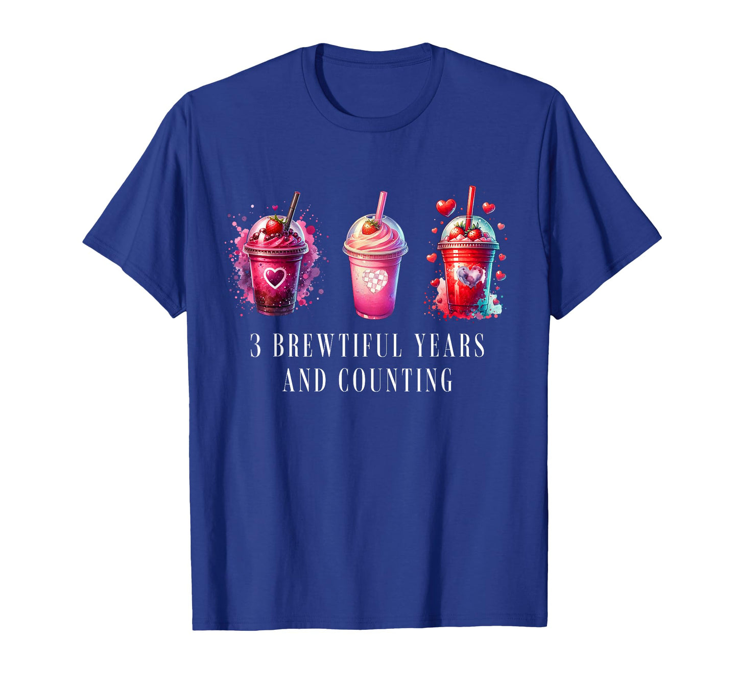 3 Year Work Anniversary Workiversary Frappe Funny 3rd Year T-Shirt