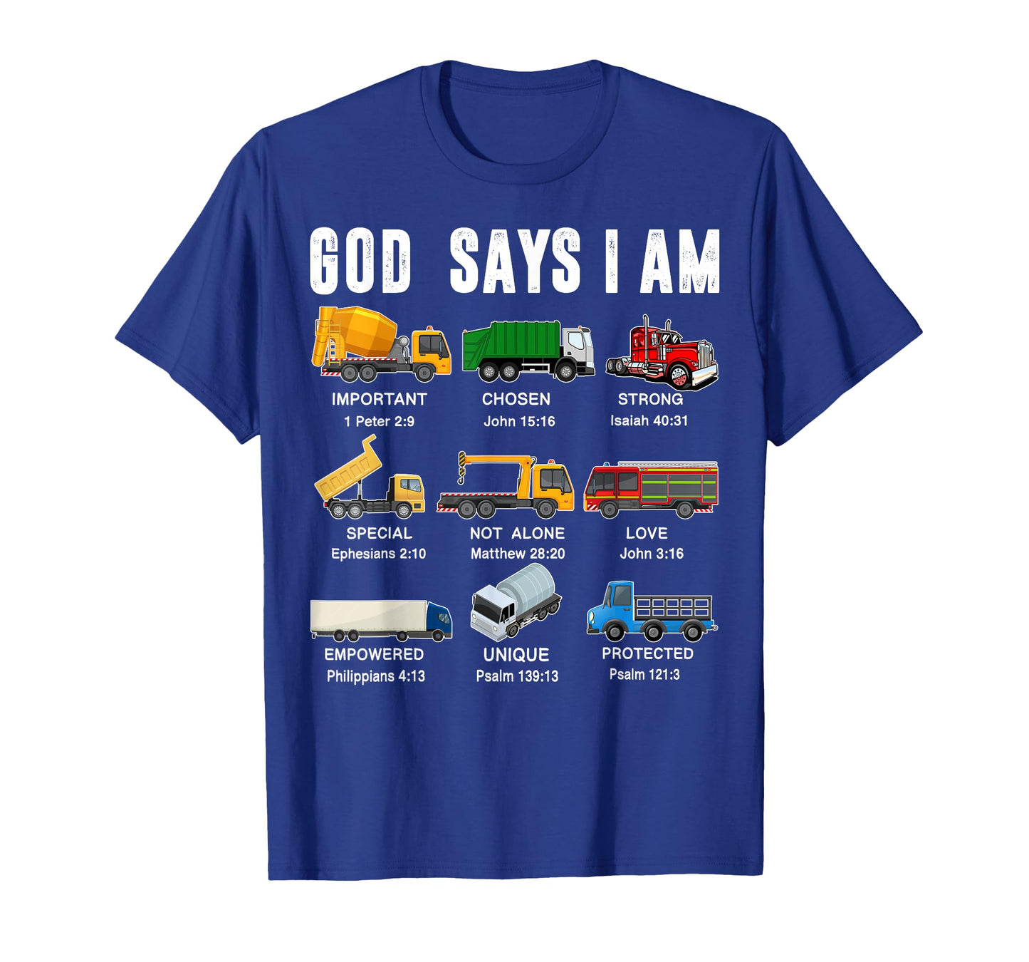Toddler Boy God Says I Am Garbage Truck Fire Christian Jesus T-Shirt