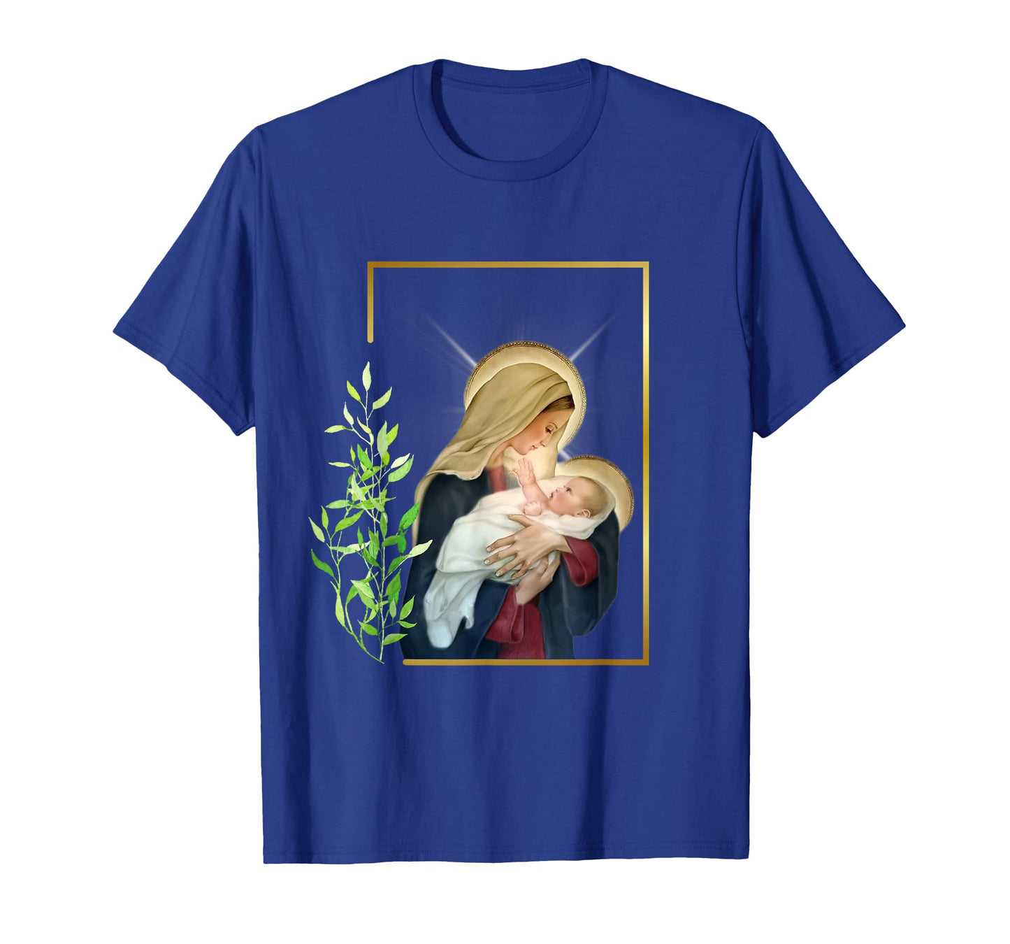 Blessed Holy Virgin Mary with Child Jesus - Rosary Catholic T-Shirt
