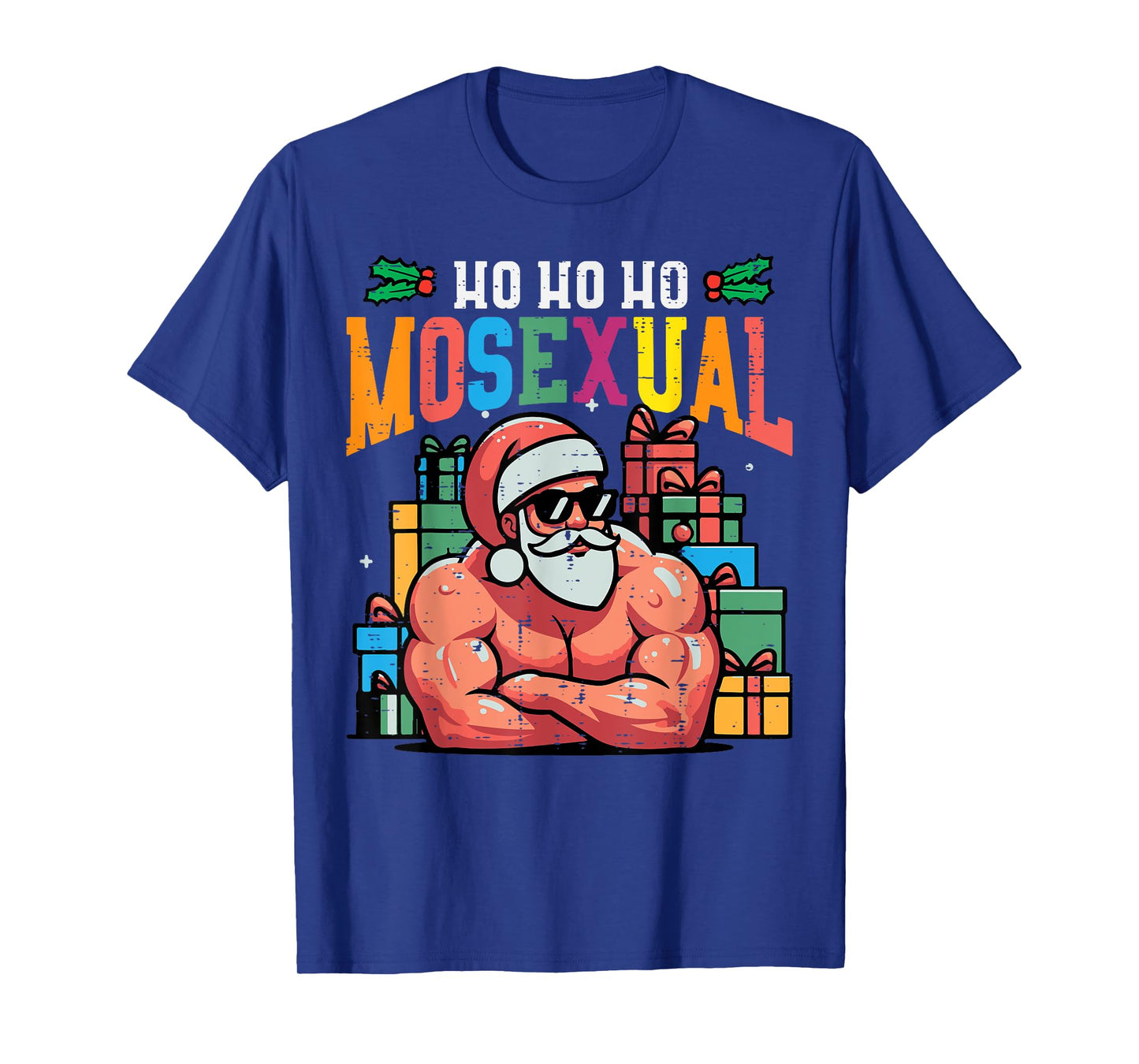 Christmas Ho Homosexual Funny Xmas Gay Pride Santa Lgbt Men T-Shirt