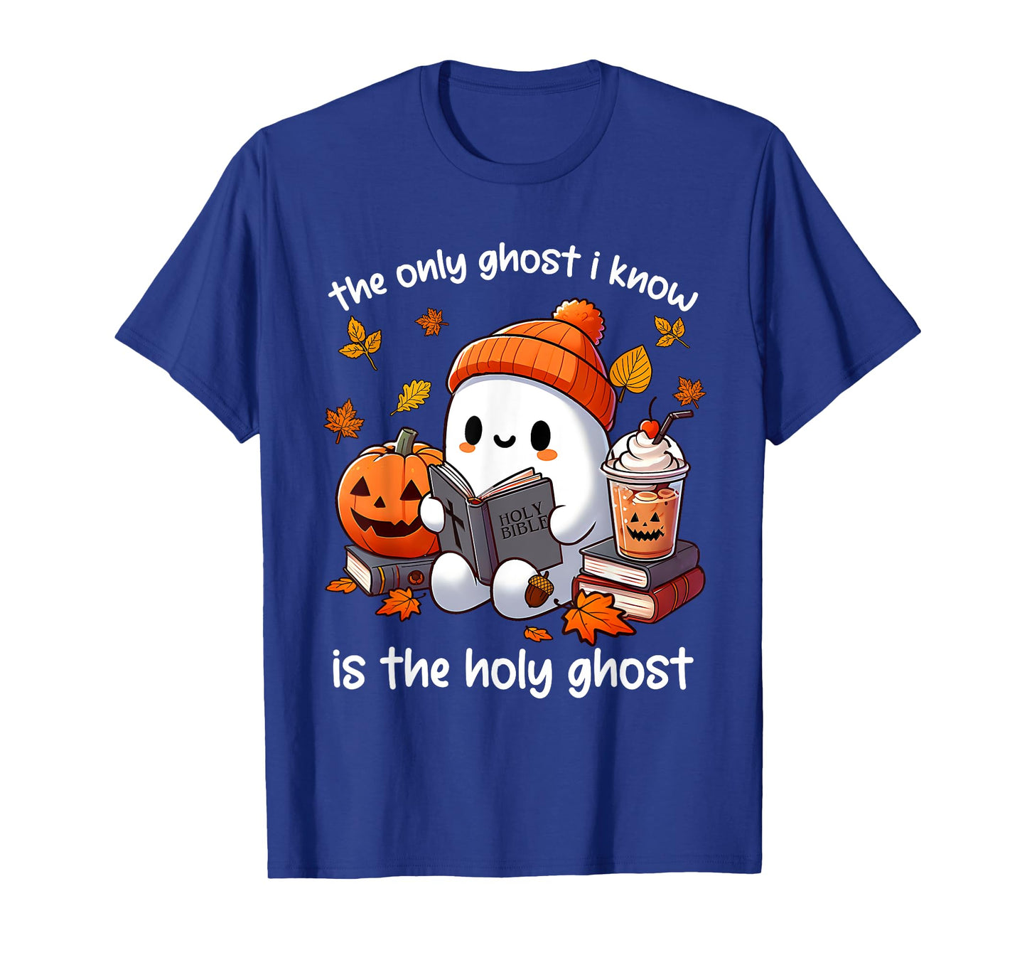 The Only Ghost I Know is The Holy Ghost Halloween Book Lover T-Shirt