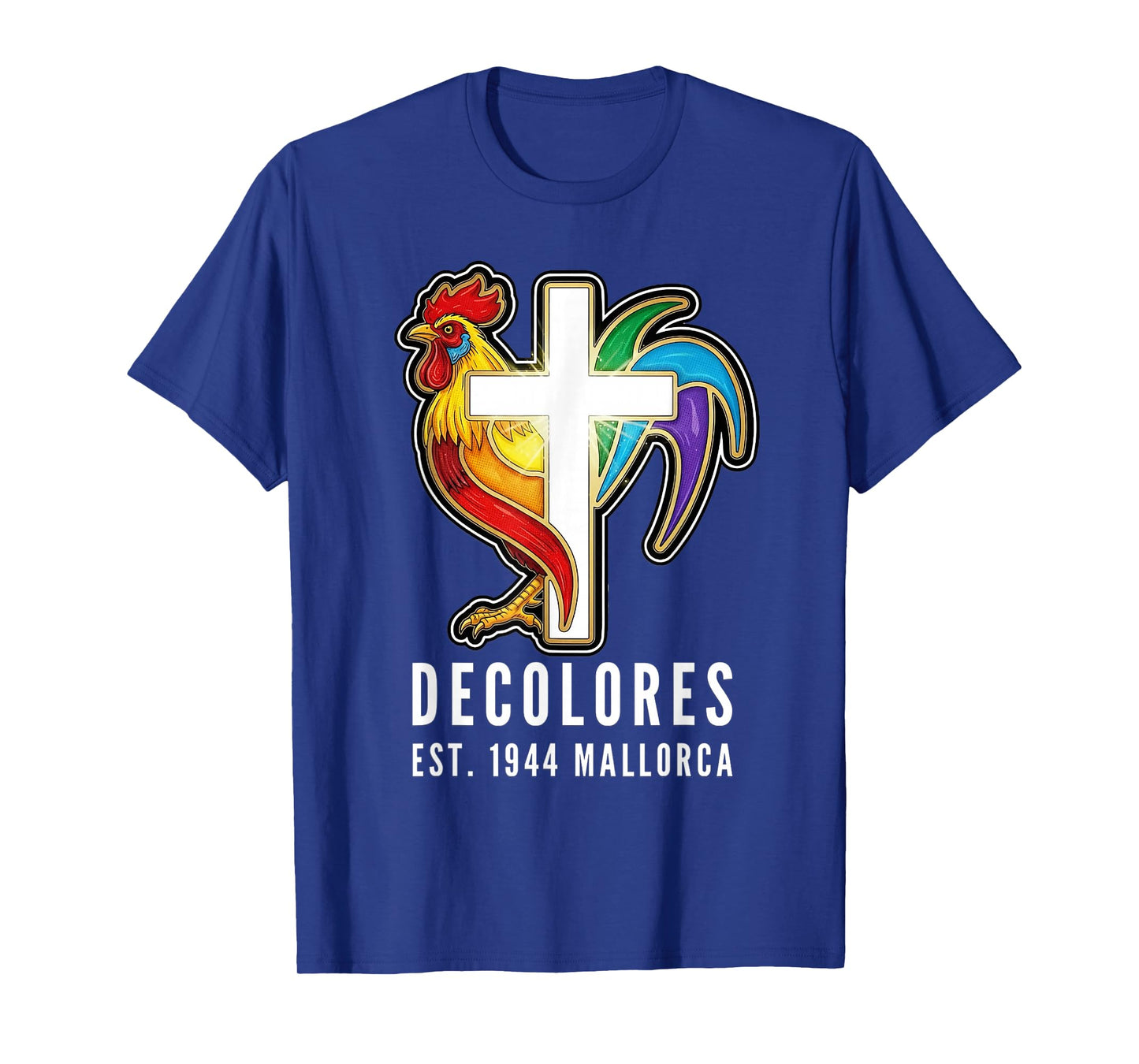 DeColores Cursillo Rainbow Rooster Catholic T-Shirt