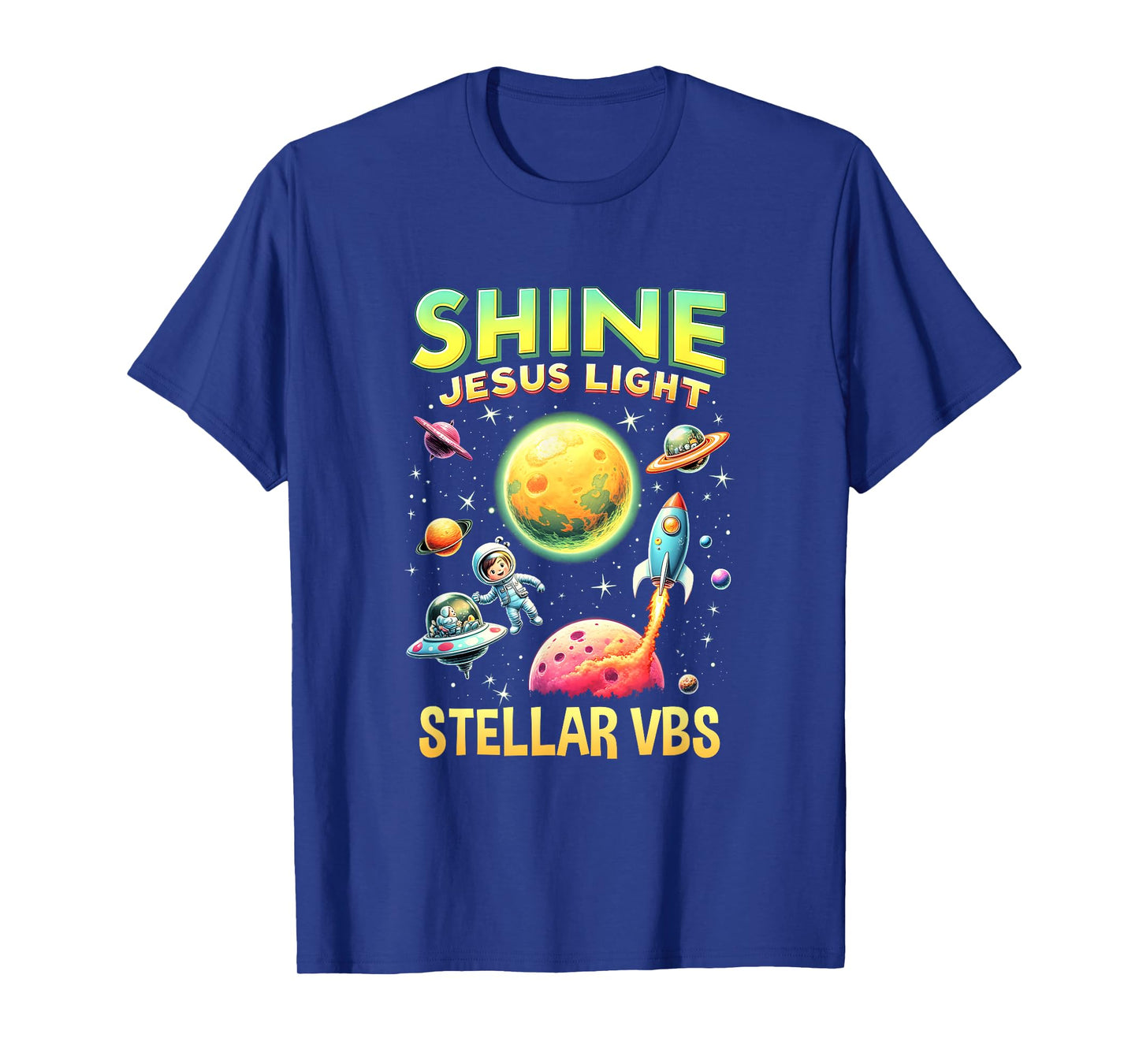 Stellar Space School Camp Christian VBS 2025 Vacation T-Shirt