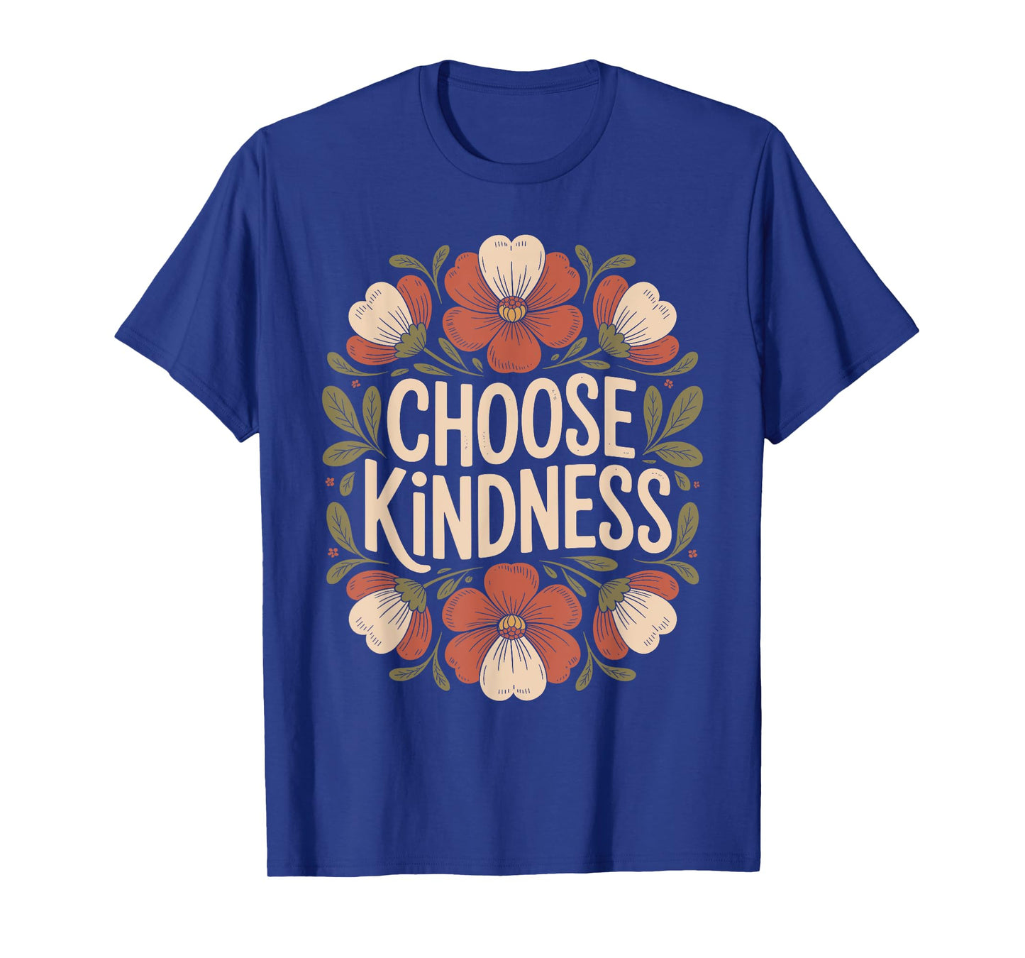 Choose Kindness Inspiring Quote Positivity Boho Floral T-Shirt