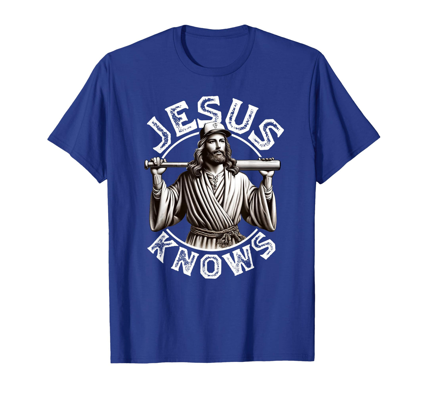 Jesus Knows Baseball Faith-Based Sports Christian Baseball T-Shirt