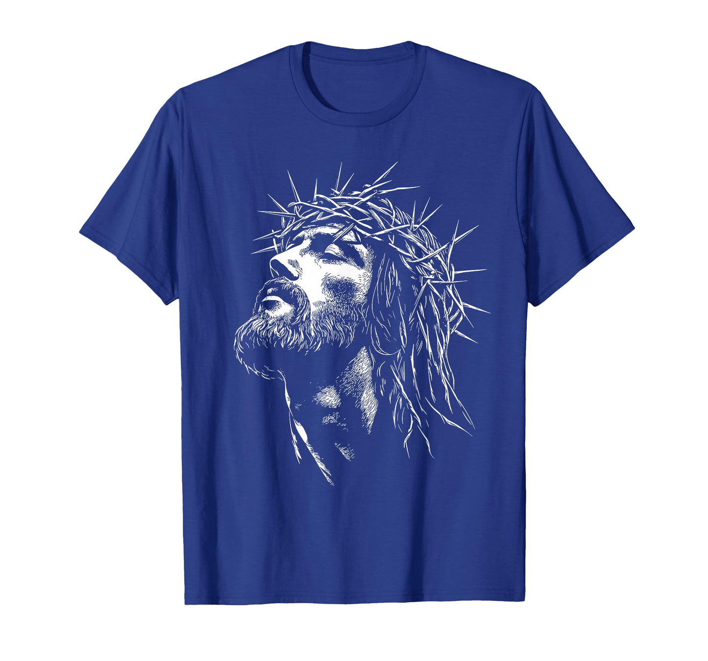Jesus Christ with Crown of Thorns Jesus Graphic T-Shirt