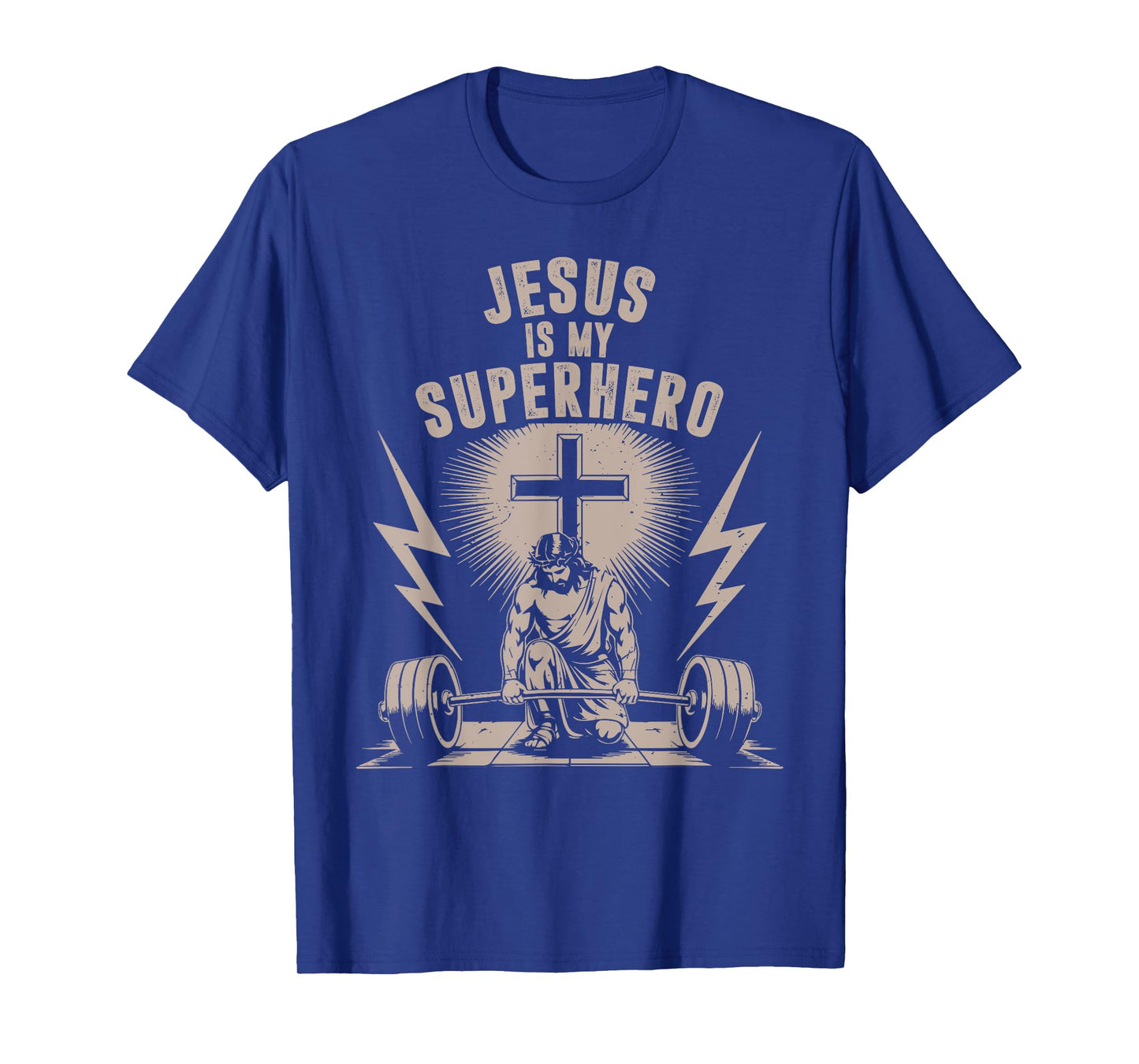 Jesus is My Superhero Funny Christian Workout Gym Men Women T-Shirt