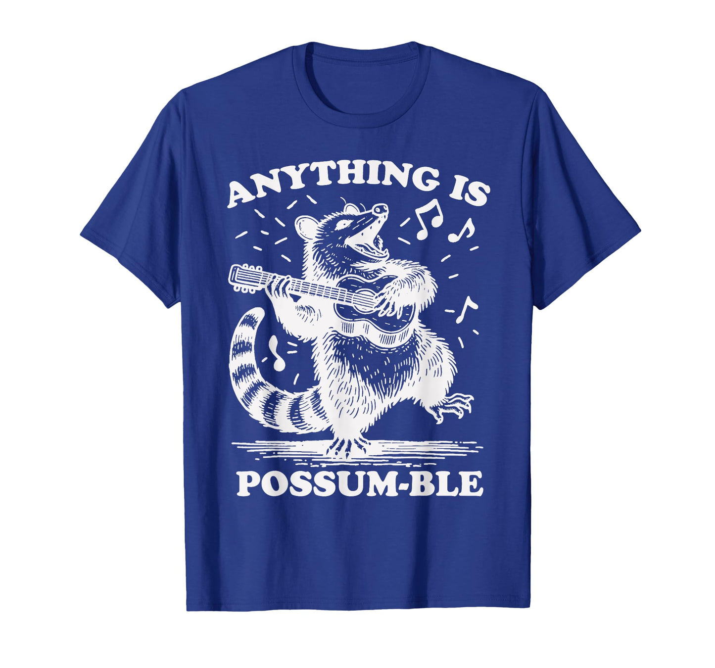 Anything Is Possum-Ble Funny Opossum Playing Ukulele T-Shirt