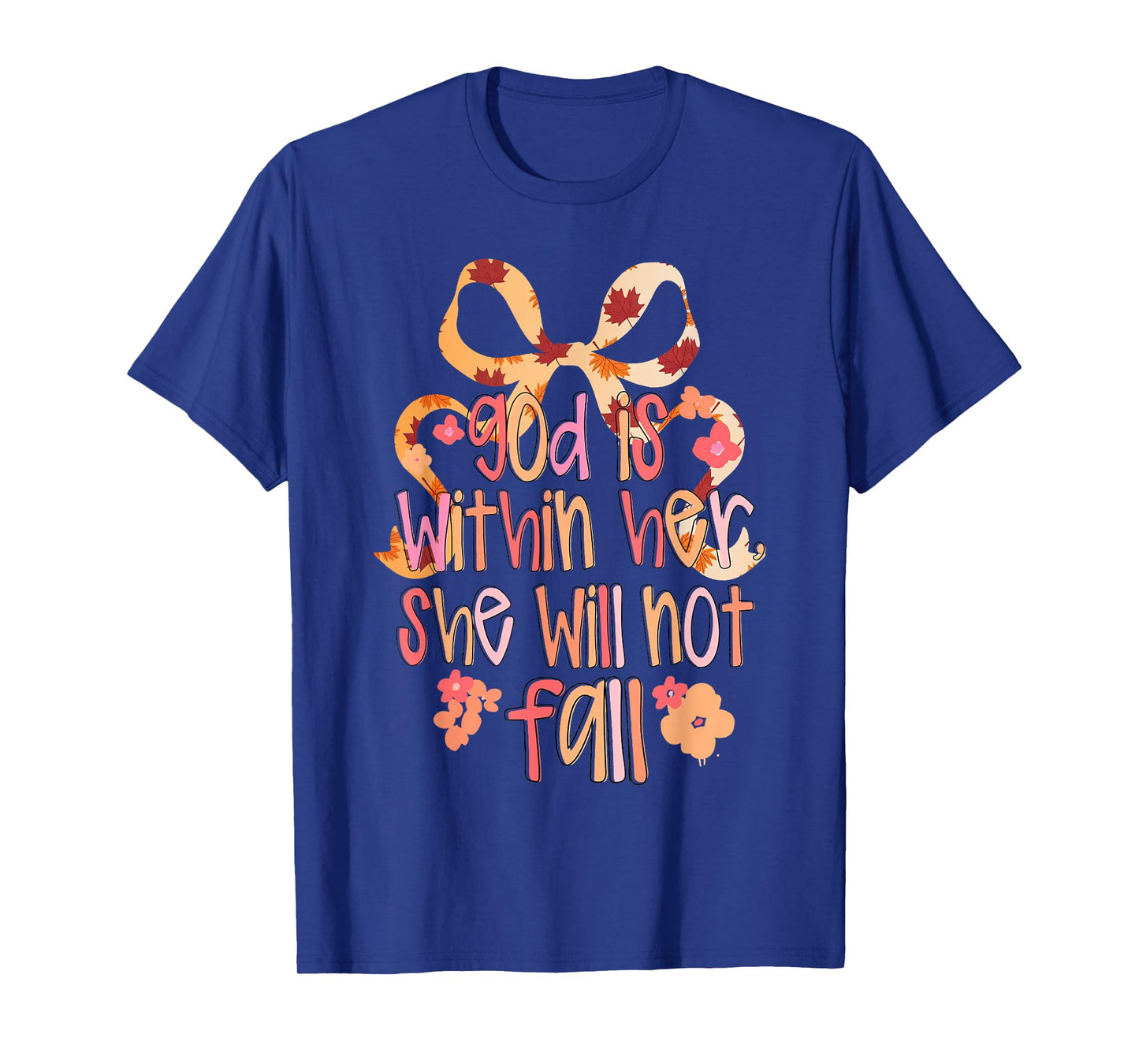 God is Within Her Christian Coquette Bible Verse T-Shirt