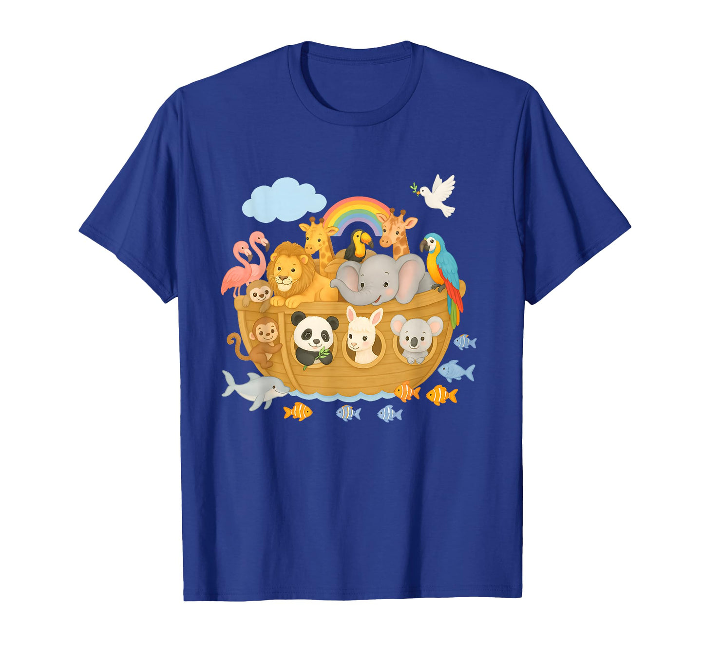 Cute Archa Noah Animal Boat Bible Story Children's Design T-Shirt