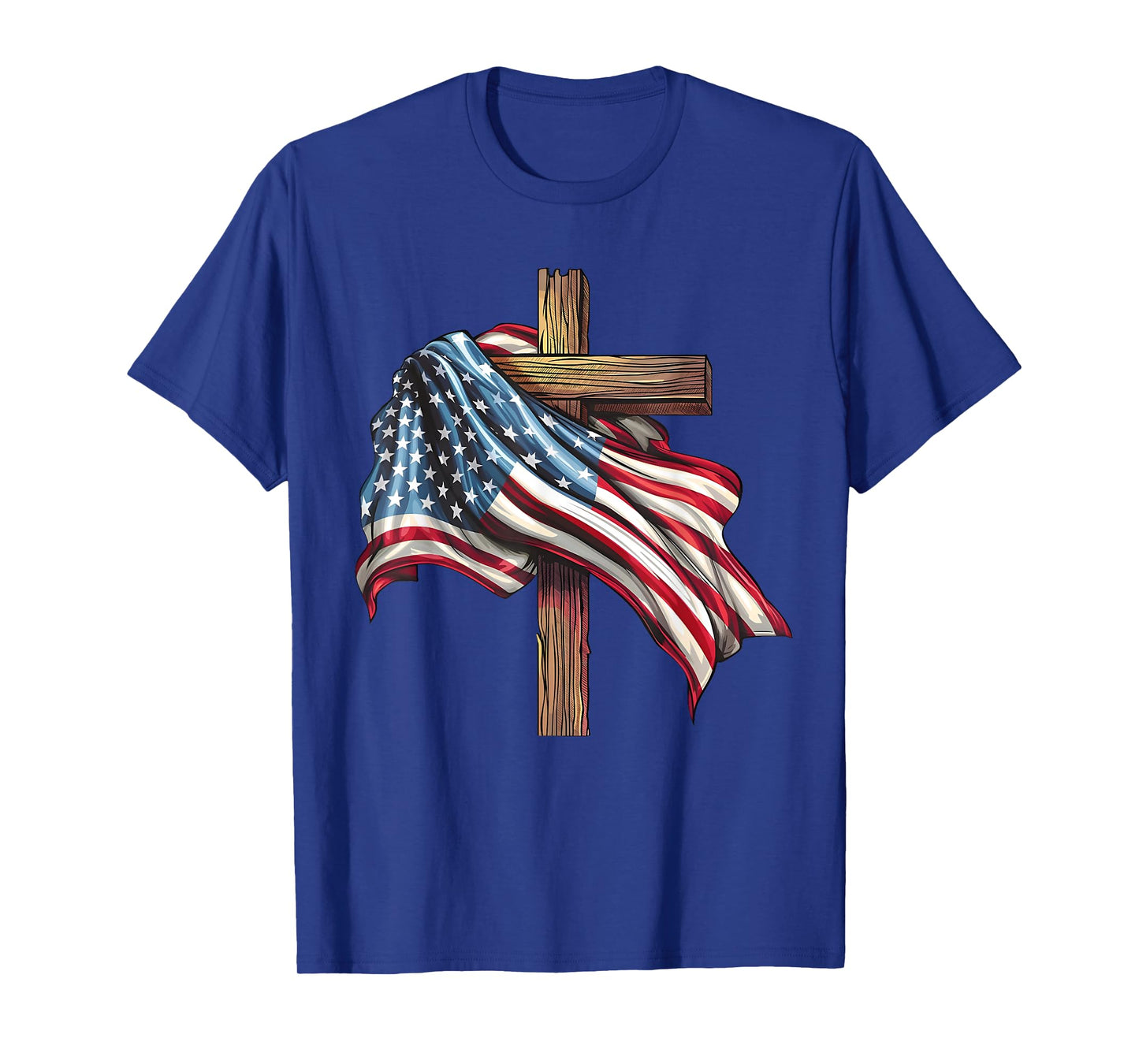 Jesus Christ Stars & Stripes American Patriotic 4th Of July T-Shirt