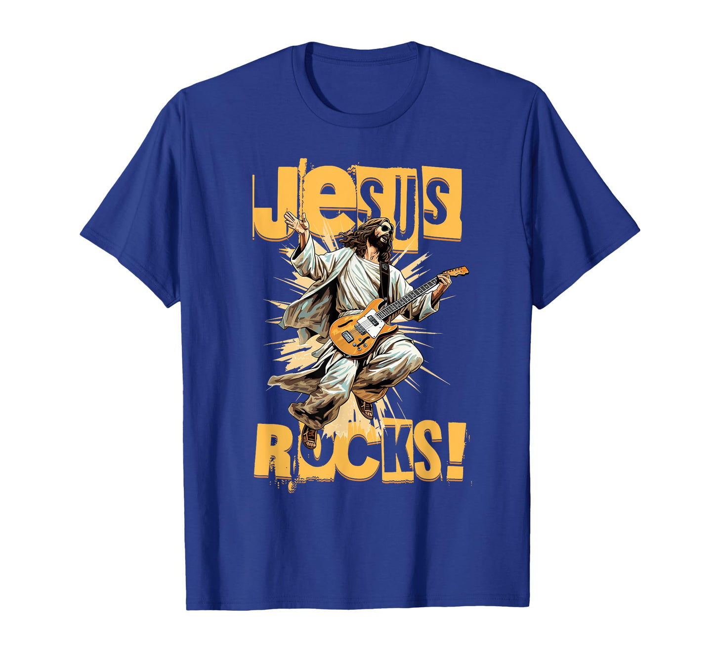 Church and Jesus Is My Jam Funny Jesus Rocks! Guitar Playing Jesus Christ T-Shirt