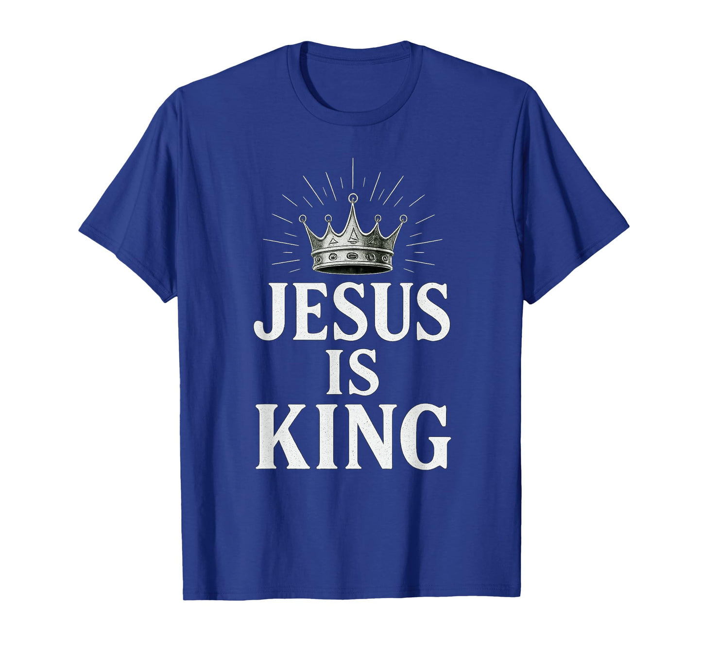 Jesus is King Crown Christian T-Shirt, White T-Shirt