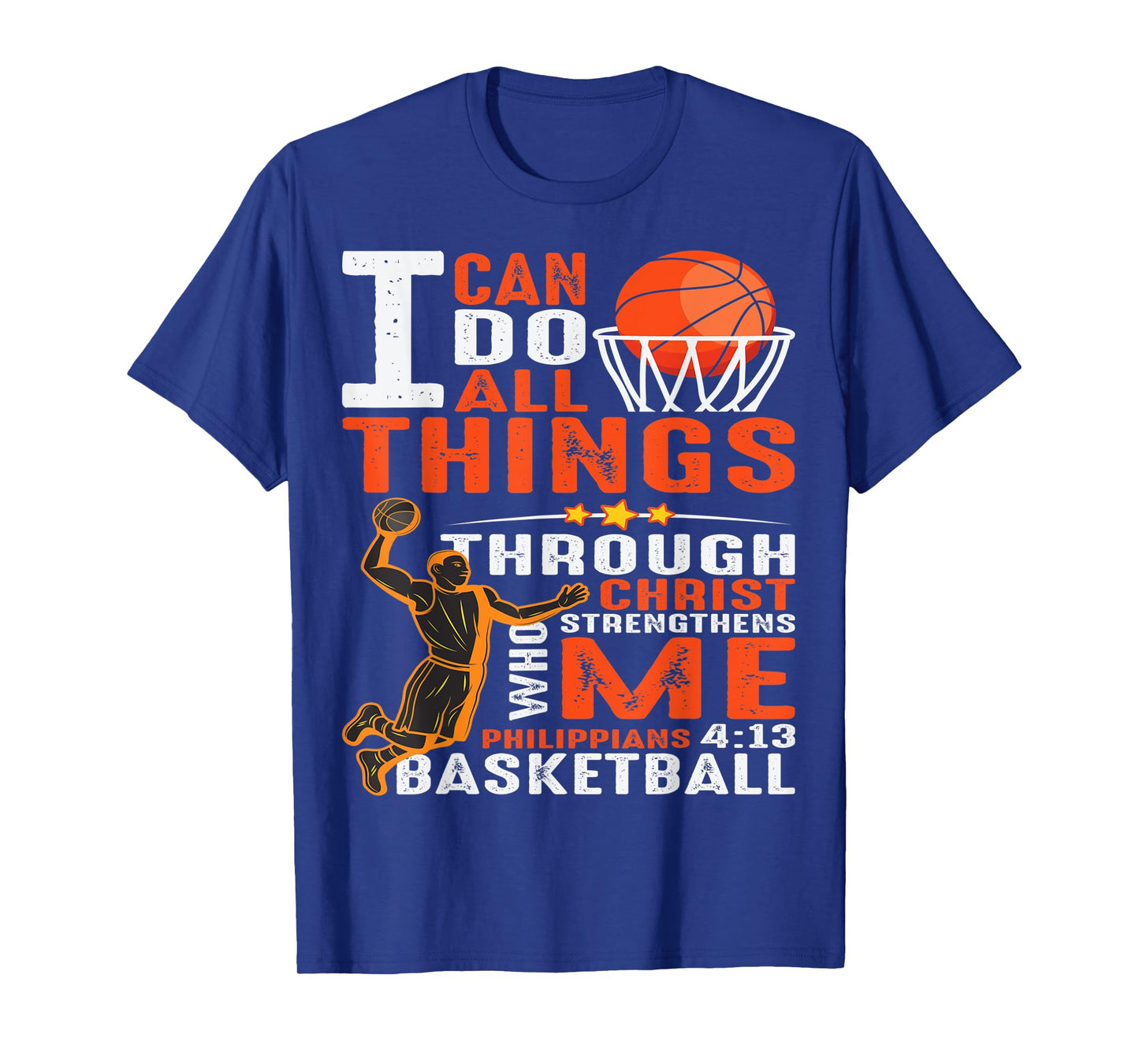 Christian I Can Do All Things Through Basketball Religious T-Shirt