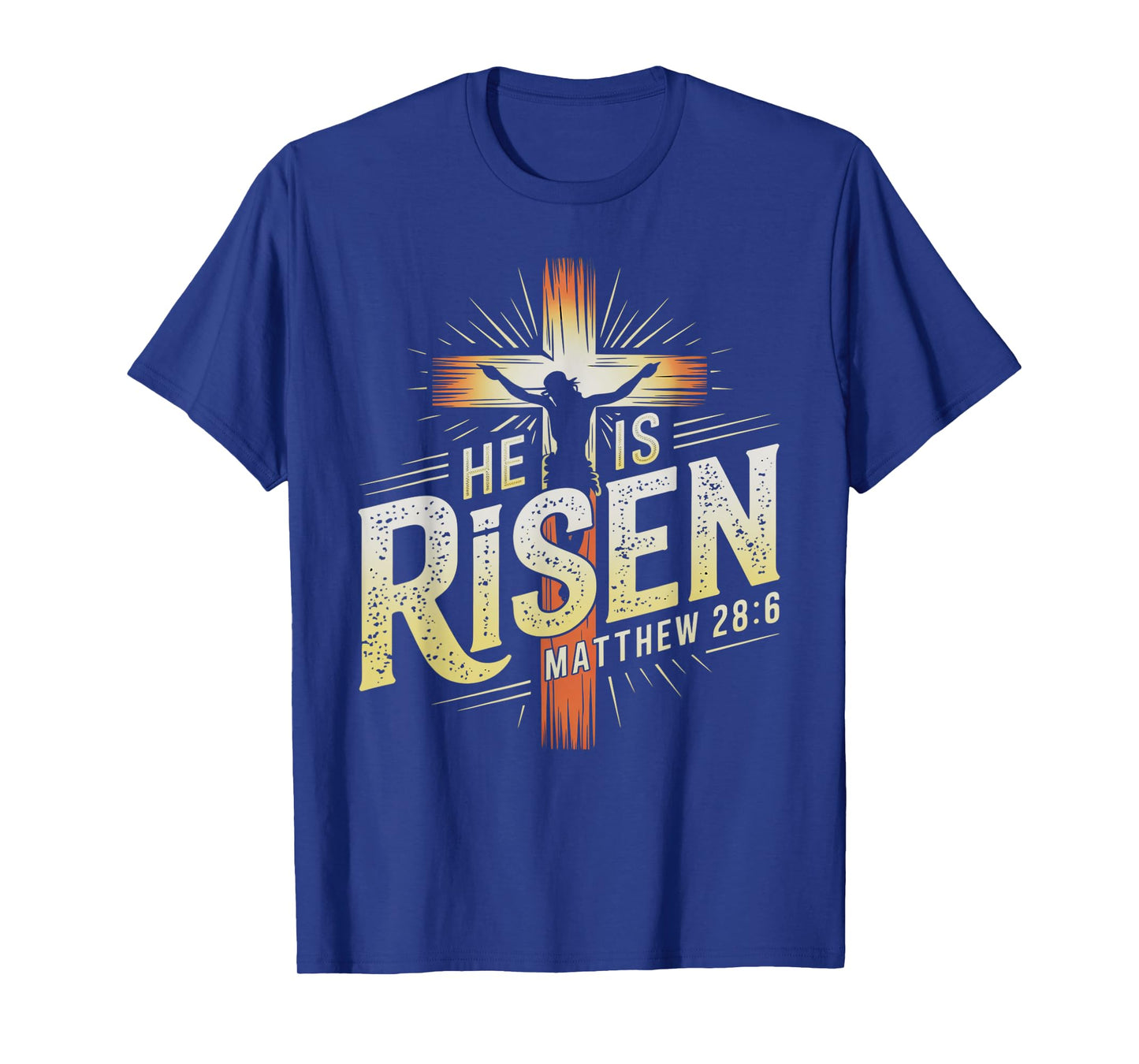 Easter Cross He Is Risen Jesus Christian Men Women Kid Youth T-Shirt