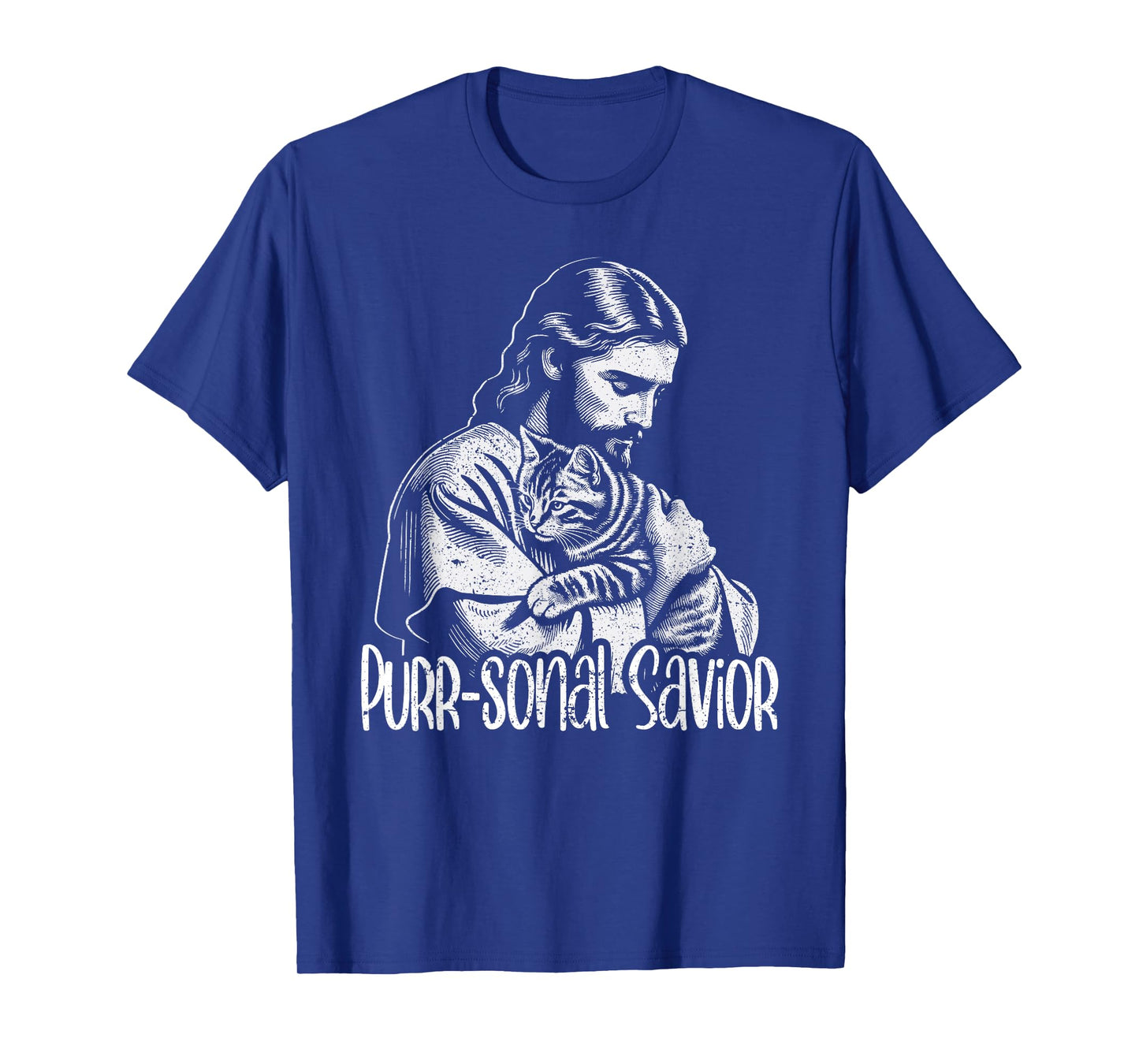 Purr-sonal Savior Jesus Loves Cats Christian Faith T-Shirt