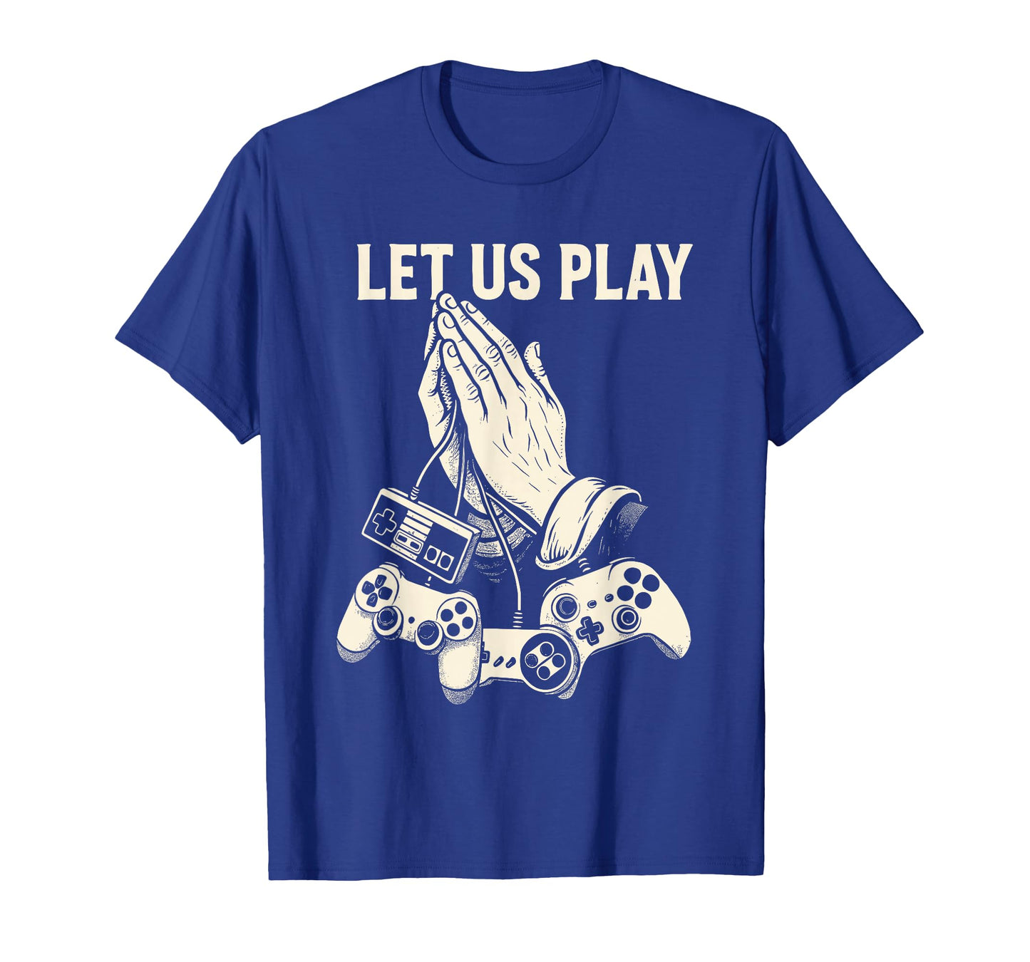 Funny Gamer Pun Praying Hands Video Game Humor Retro Console T-Shirt