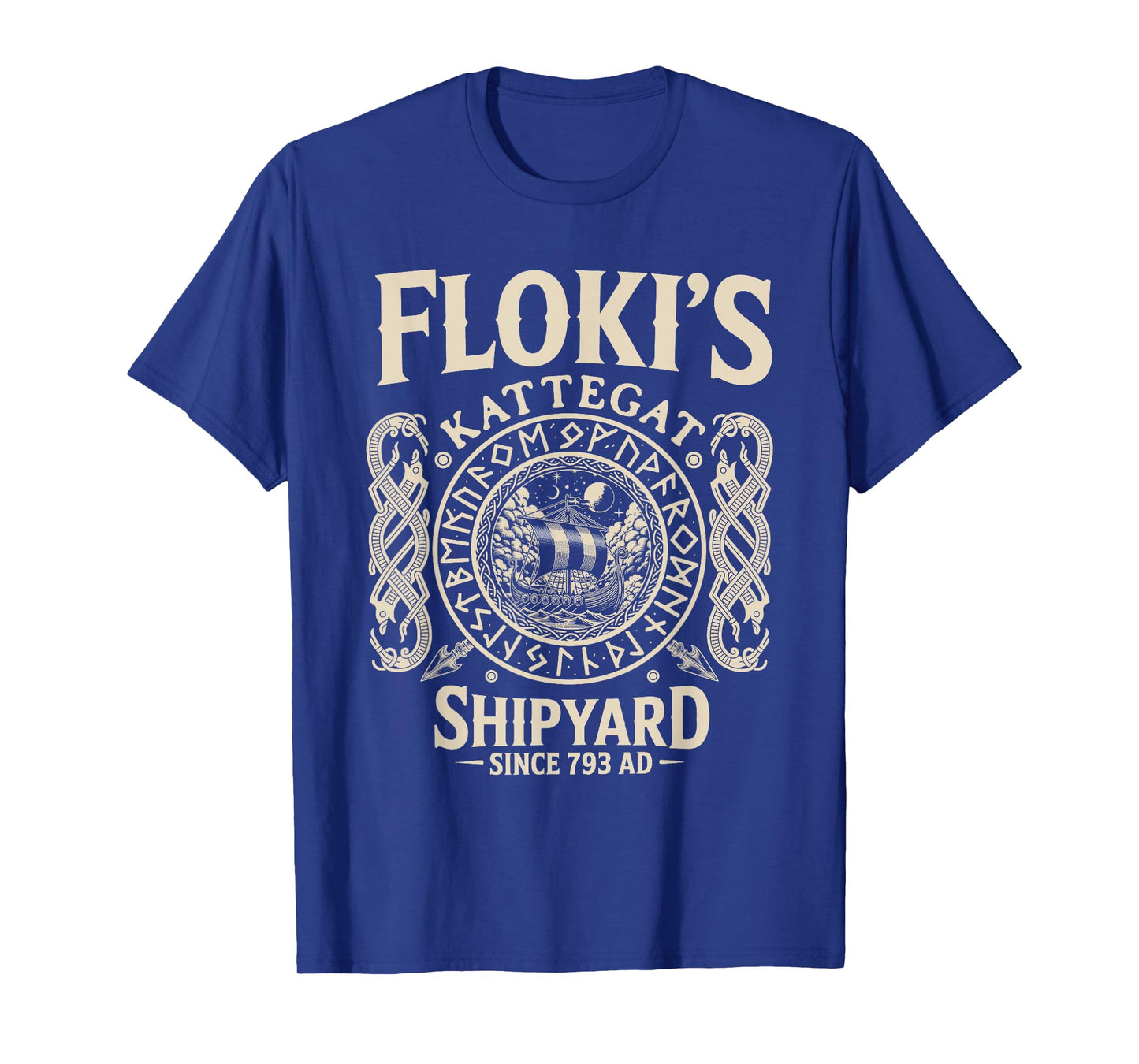 Flokis Shipyard Kattegat Viking Ship - Viking Pattern Snake T-Shirt