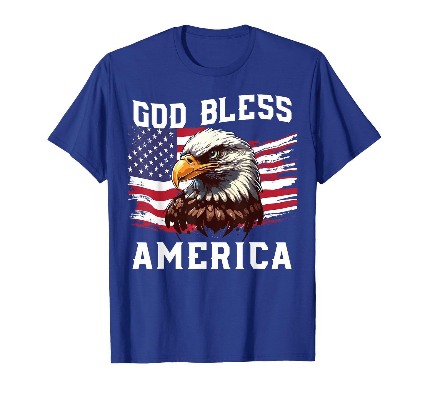 Boy God Bless America Eagle 4th July Son Toddler Patriotic T-Shirt