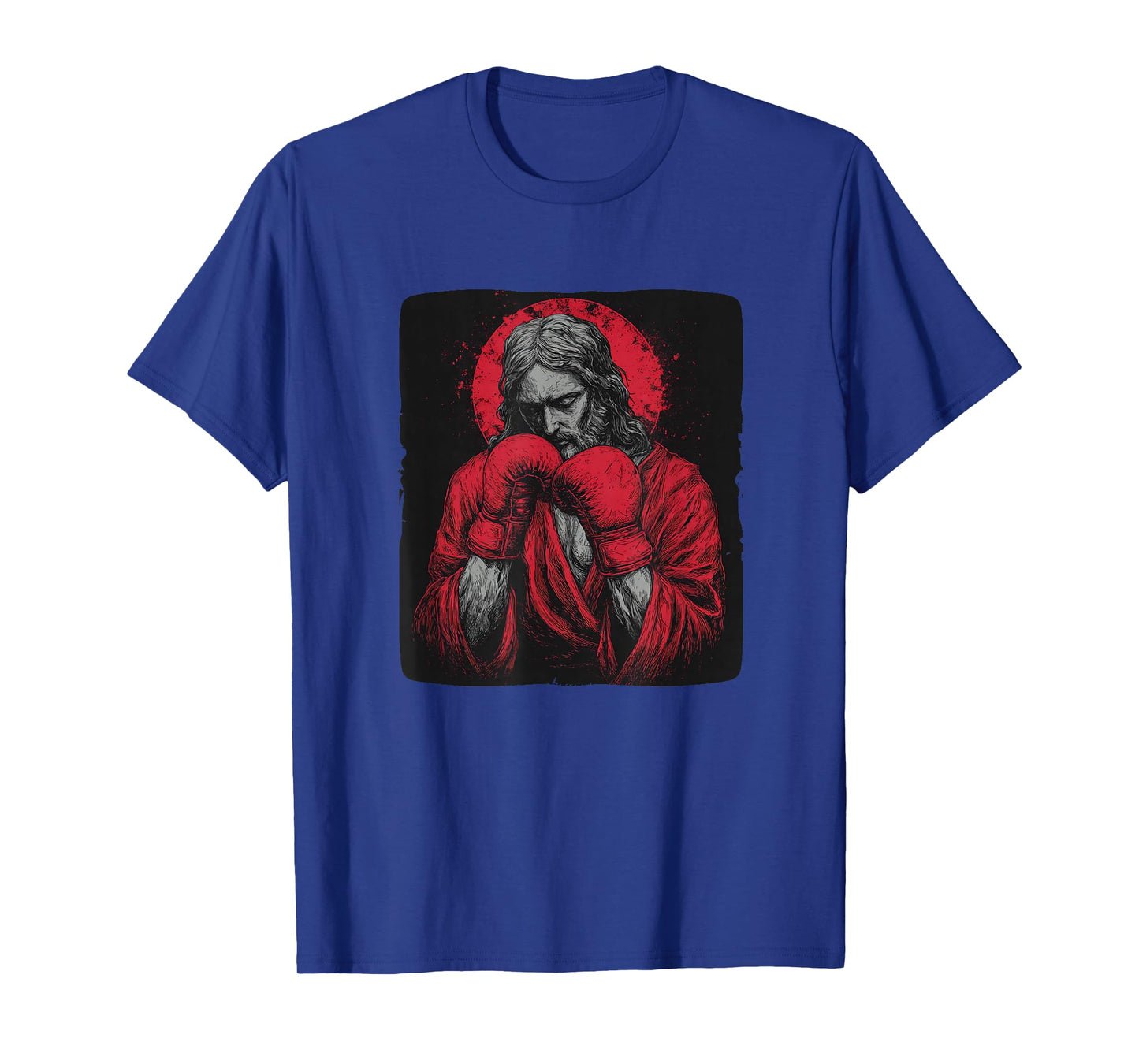 Funny Jesus with Boxing Gloves for God Lovers and Believer T-Shirt
