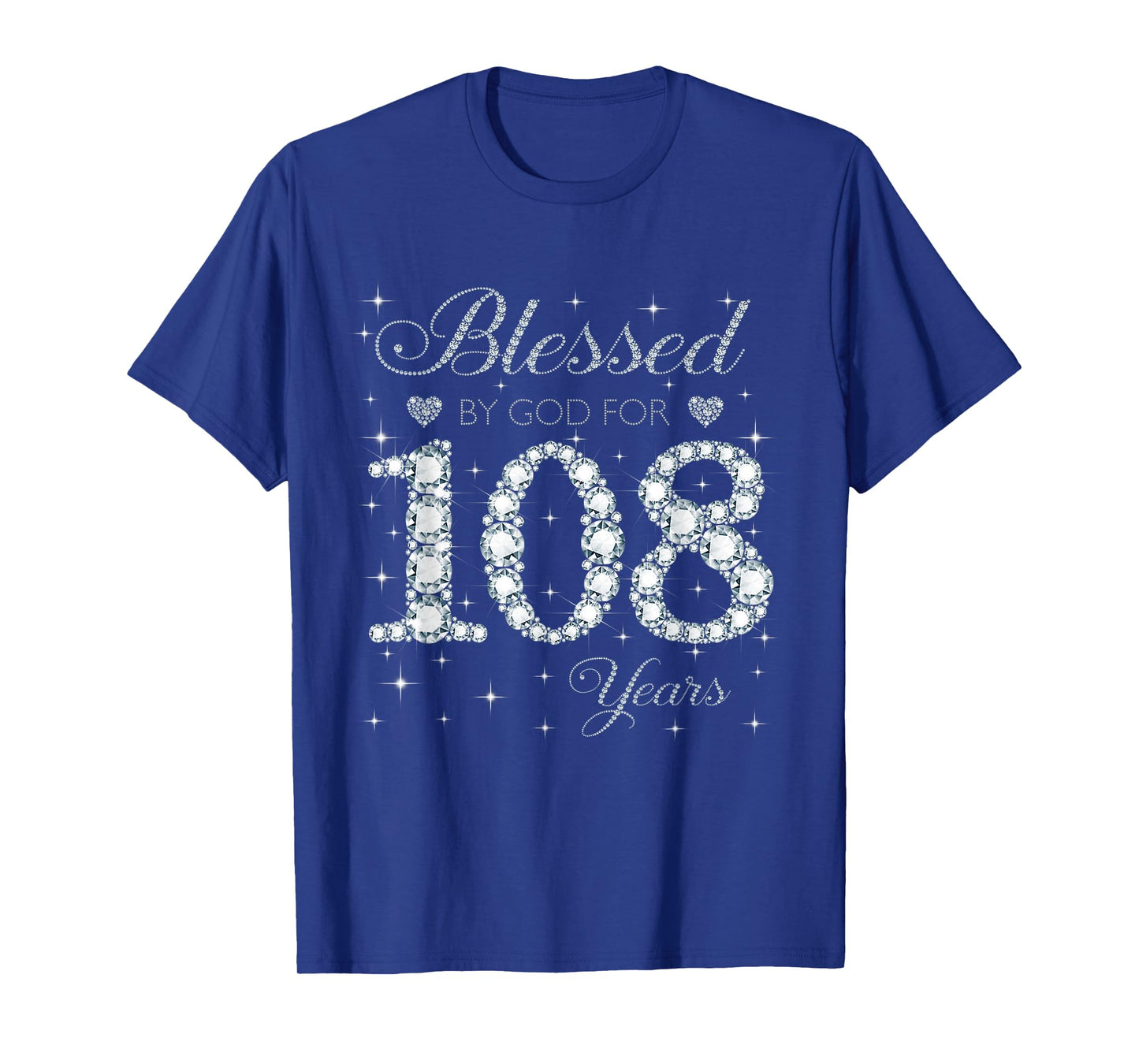 Blessed by God For 108 Years Old 108th Birthday Women Lady T-Shirt