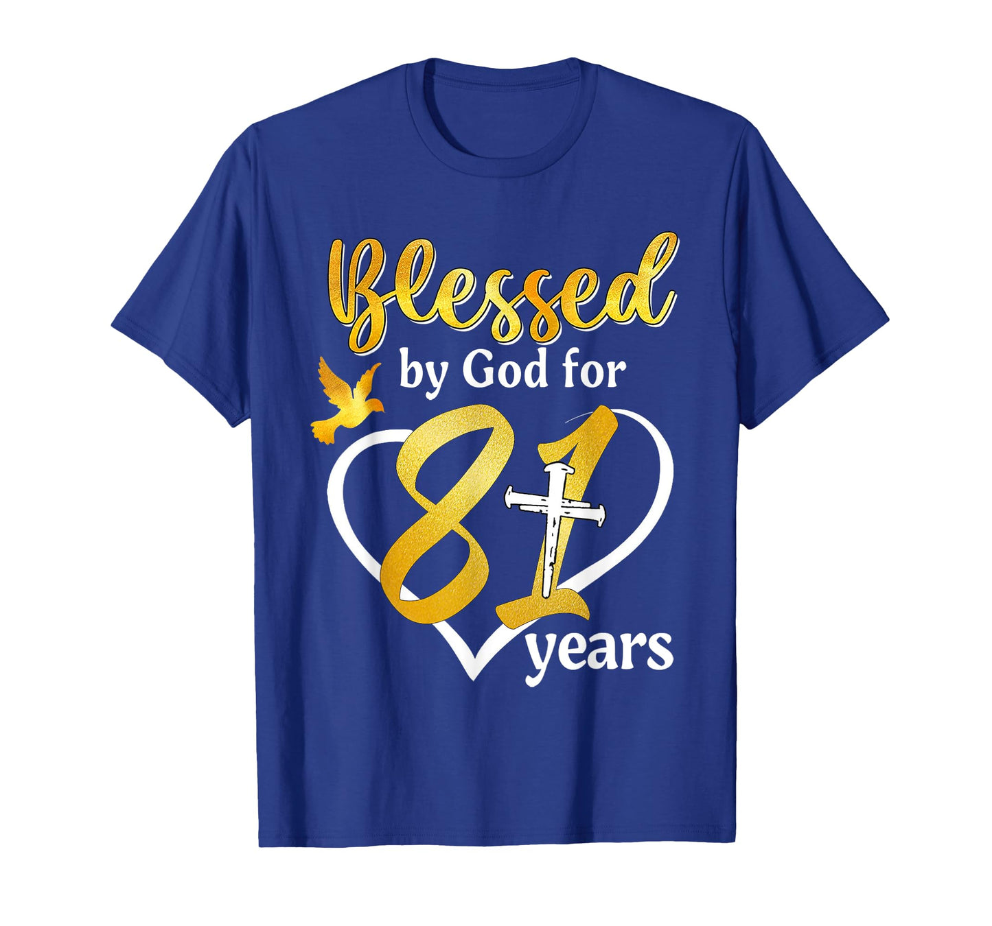 Blessed By God For 81 Years Old 81st Birthday Party Women T-Shirt