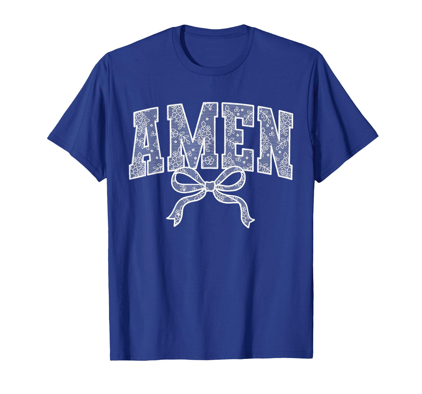 Vintage Amen Coquette Bow Floral Christian Jesus Easter Day T-Shirt
