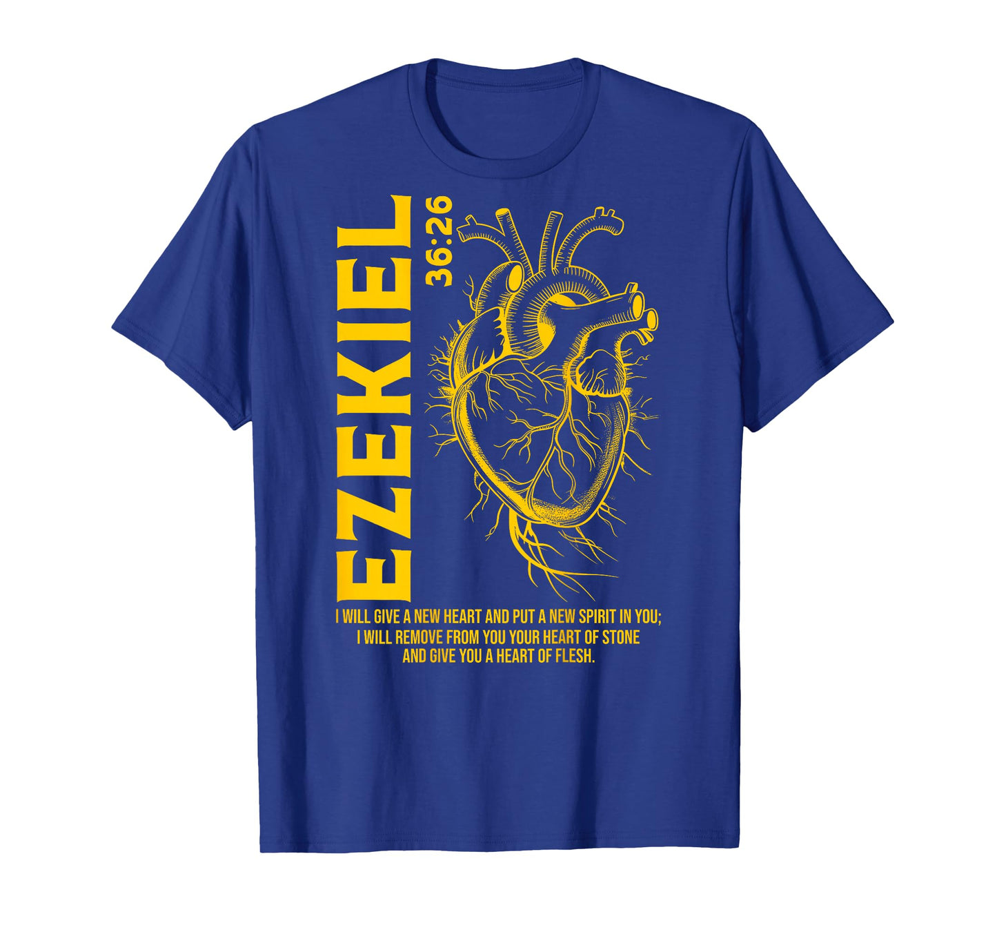 Vintage Ezekiel 36-26 Heart of Flesh Bible Verse Christian T-Shirt