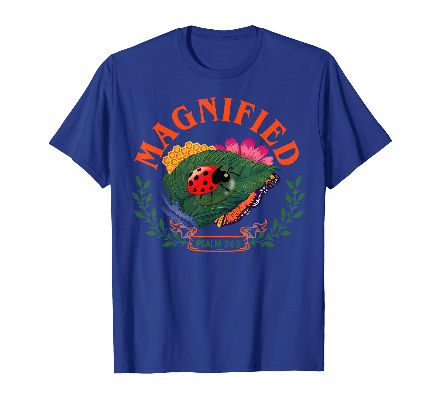 Magnified Psalm 34:3 VBS 202 Bible Summer Camp Christian T-Shirt