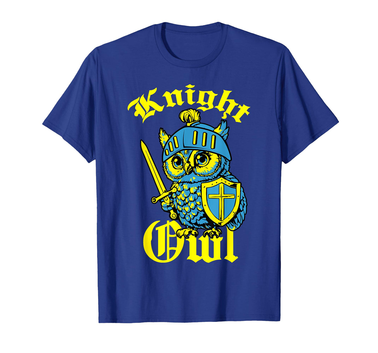 Knight Owl Funny Medieval Knights Ren Faire Jousting T-Shirt