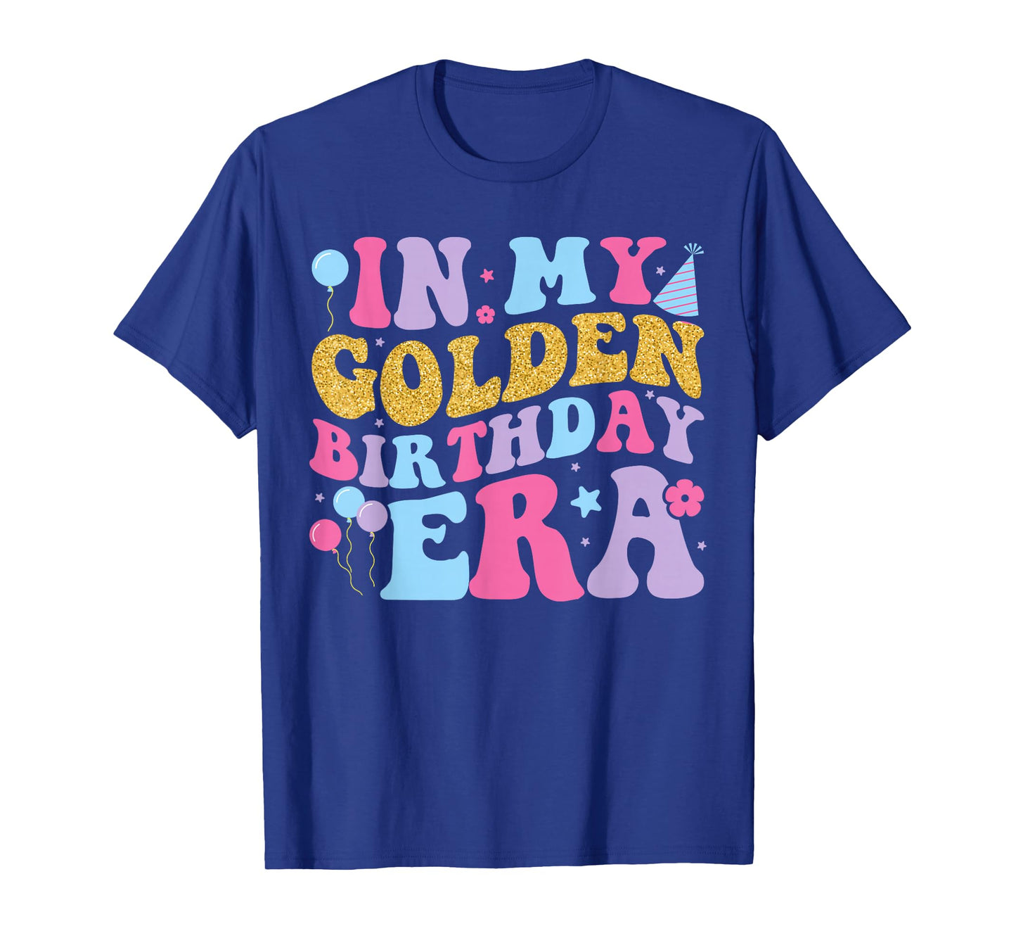 In My Golden Birthday Era Girls Women Retro Groovy Birthday T-Shirt