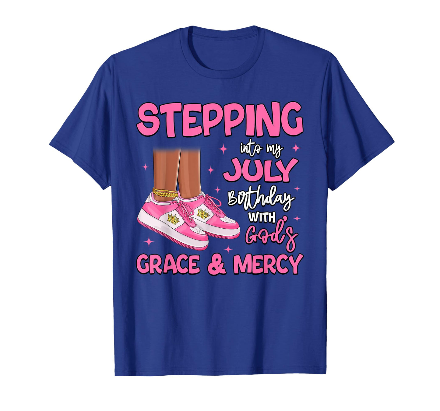 Stepping Into My July Birthday Black Girl Bday Queen T-Shirt