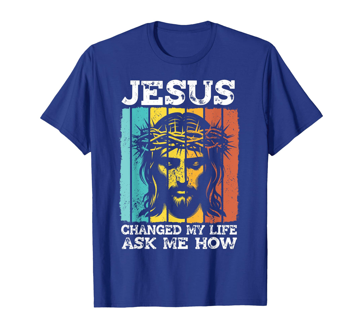 Jesus Changed My Life Ask Me How Retro Christian Religious T-Shirt