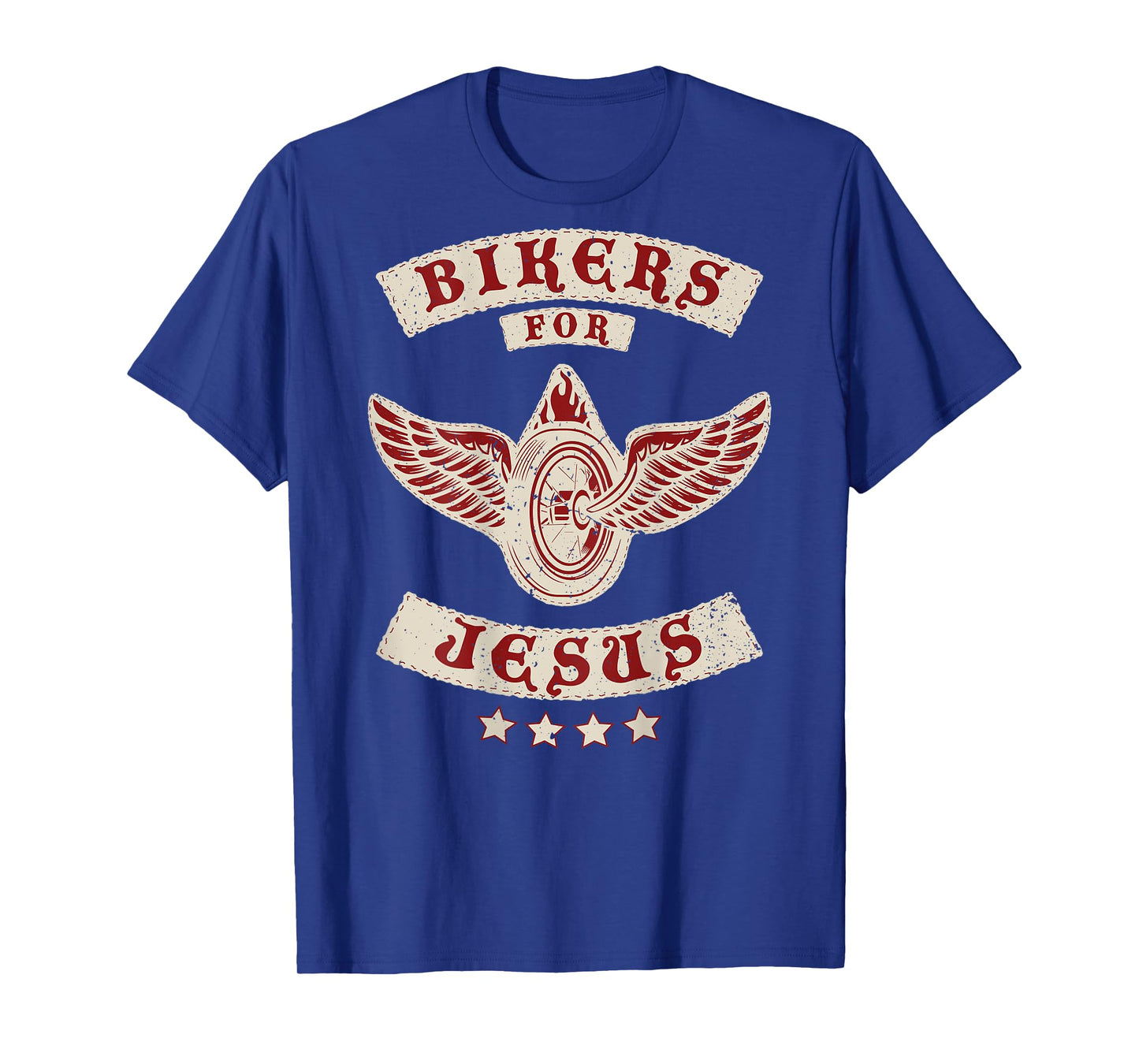 Bikers for Jesus Christian Motorcycle Patch (Design on Back) T-Shirt