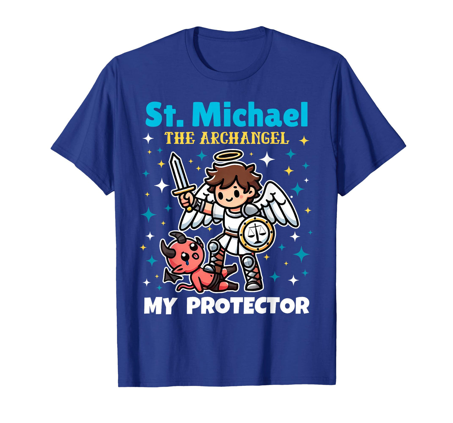 Saint Michael the Archangel Catholic Archangel Pray for kids T-Shirt
