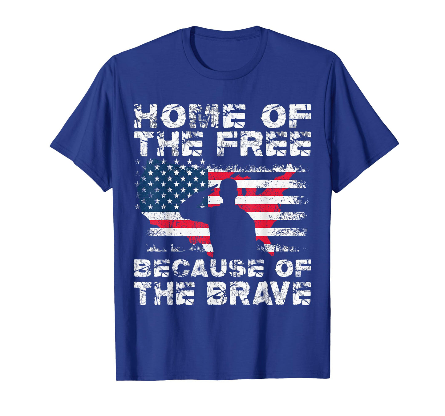 Home Of The Free Because Of The Brave Vintage Military T-Shirt