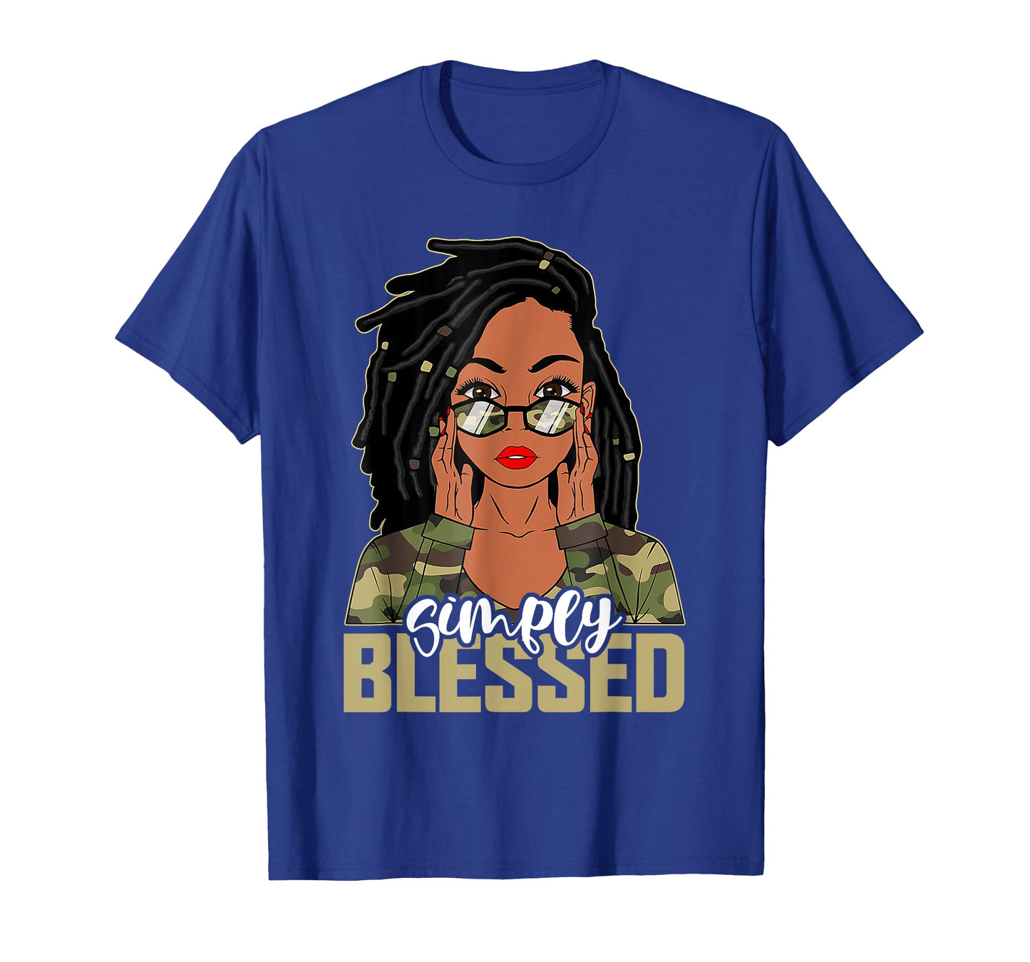Blessed Black Woman Praying Afro African American Christian T-Shirt