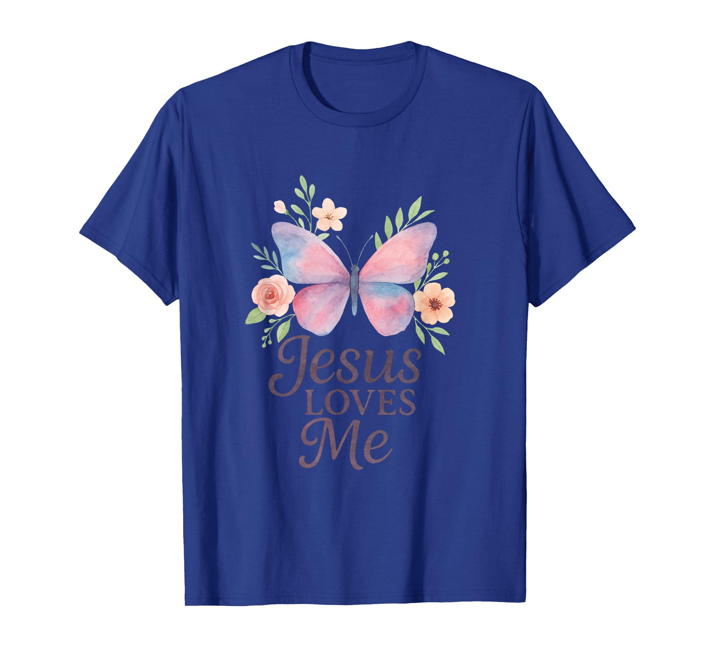 Jesus Loves Me, Butterfly Art - Religious T-Shirt