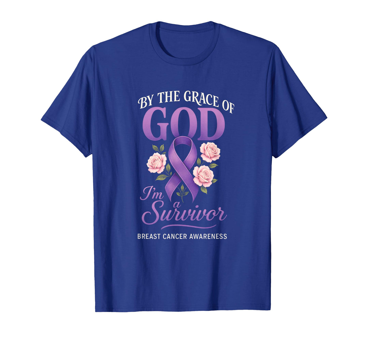 by The Grace of God - Breast Cancer Awareness T-Shirt
