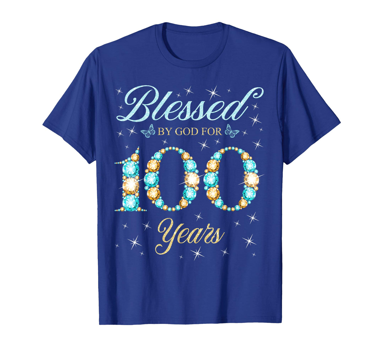 Blessed By God For 100 Years Old 100th Birthday Party B-Day T-Shirt