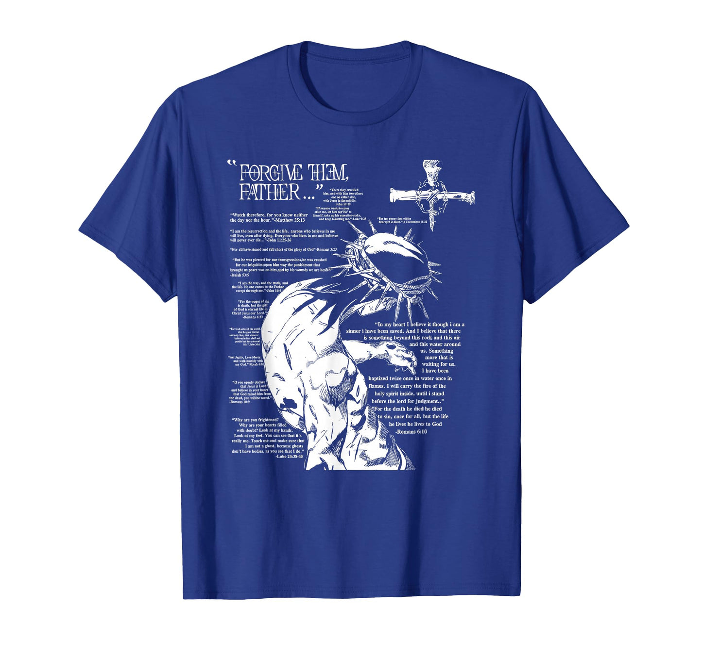 Forgive Them Father Anime Jesus Cross Tee T-Shirt