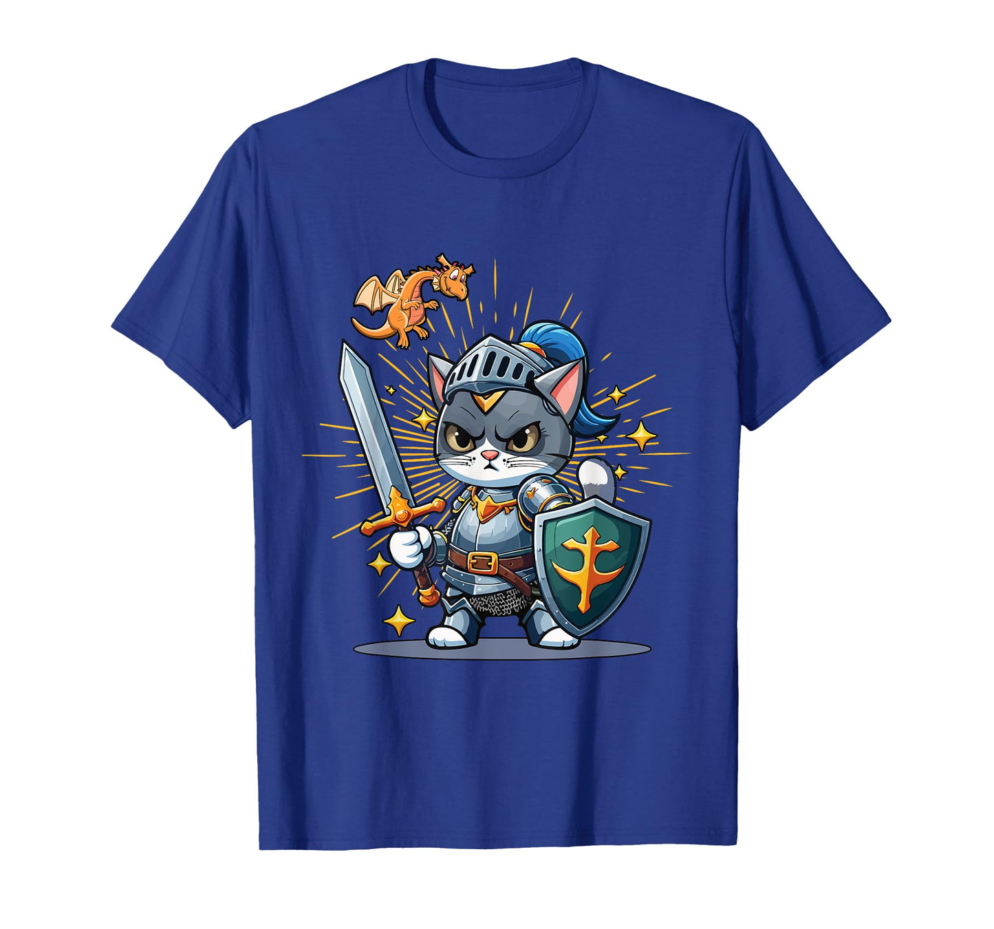 Knight Cat Medieval Knights Ren Faire Jousting T-Shirt for Men Women