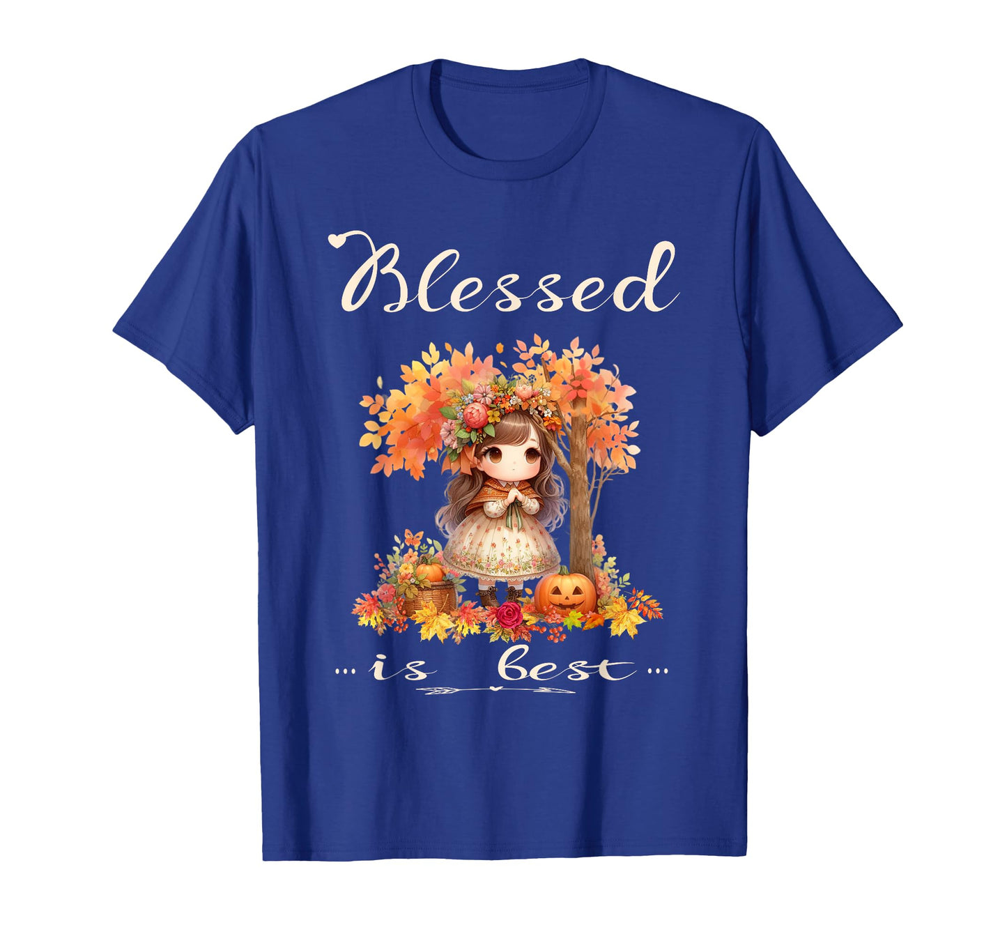Blessed is Best Fall & Autumn Harvest Cute Vintage Girl T-Shirt
