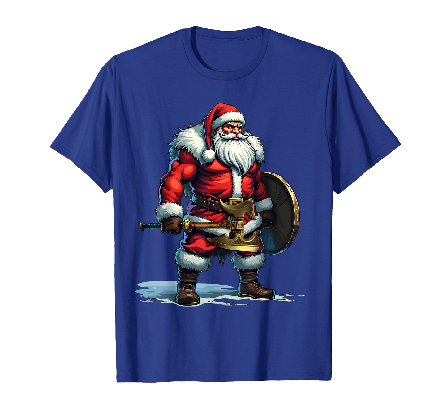 Bad Santa Claus Viking Berserker Look Christmas T-Shirt