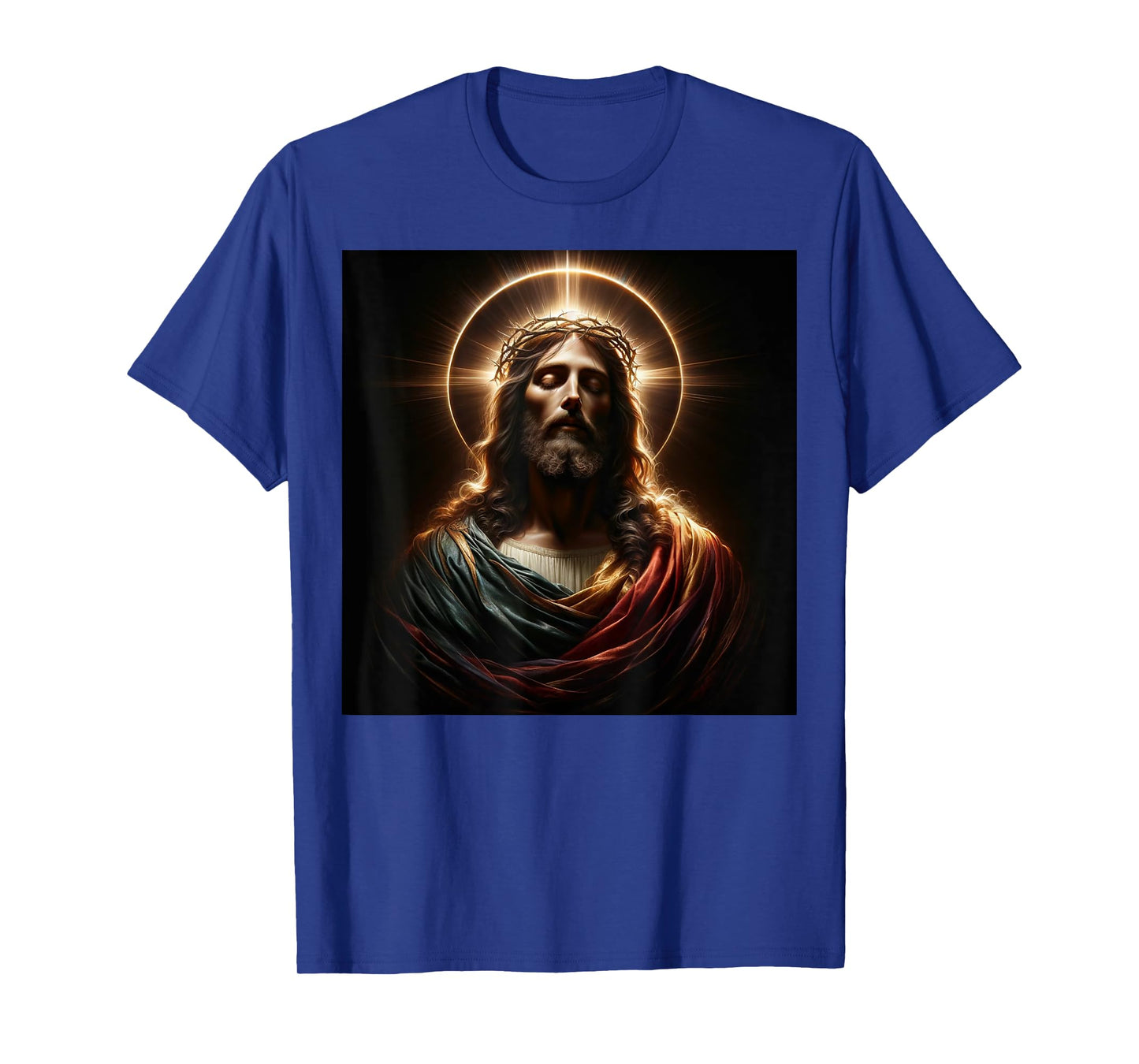 Jesus Christ Divine Crown of Thorns Christian Art T-Shirt